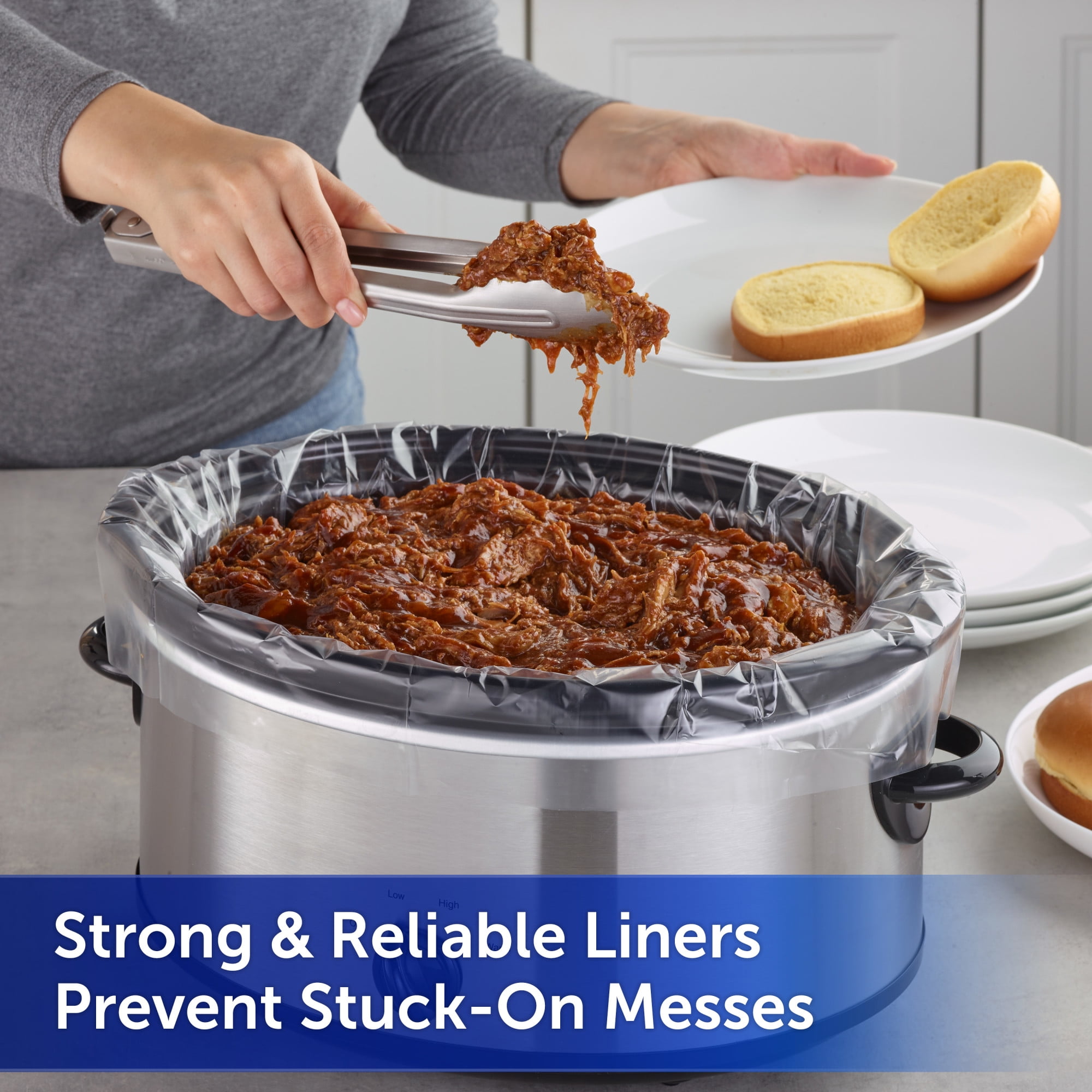 Reynolds Kitchens Slow Cooker Liners, Non-Stick Heat-Resistant Cooking Bags (Regular, 10 Count) pxvj2