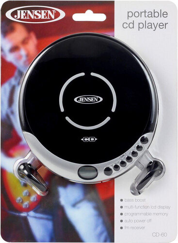 Jensen Portable CD Player with Bass Boost and FM Receiver (Black, 1 Pack) r8hxi