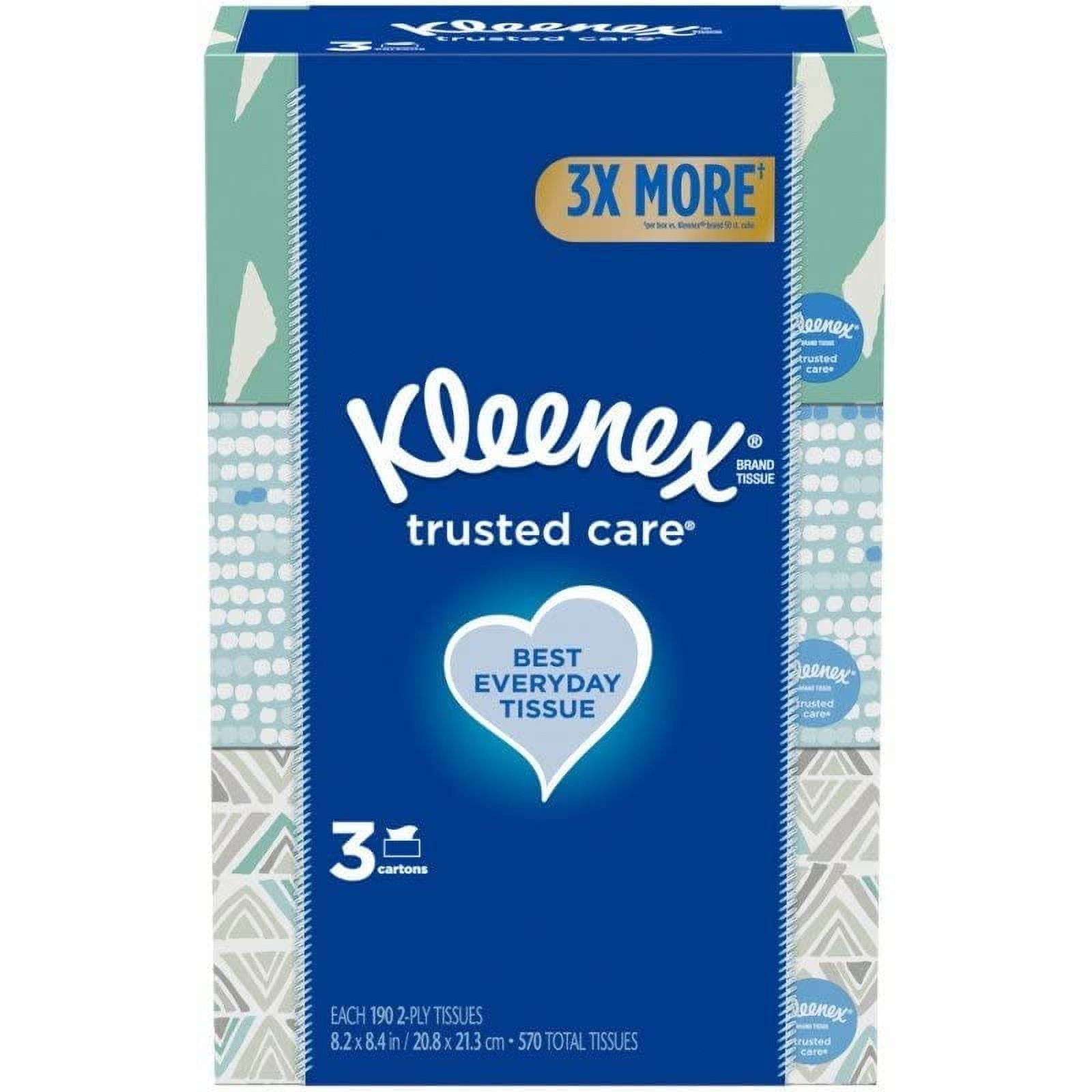Kleenex Trusted Care Facial Tissues, Durable 2-Ply Everyday Use (White, 570 Count) s5zft