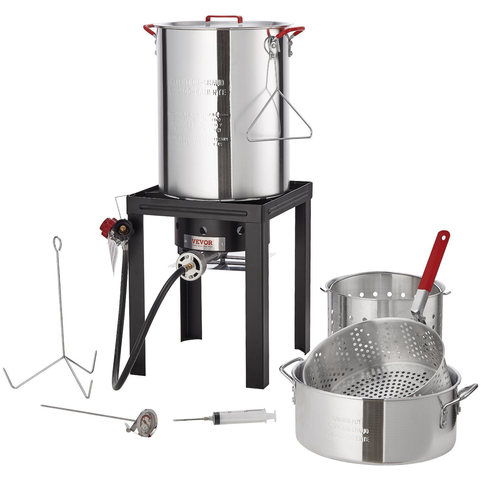 Masterbuilt 30QT Aluminum Turkey Deep Fryer Kit with High-Pressure Burner (30 qt, Silver) r0yli