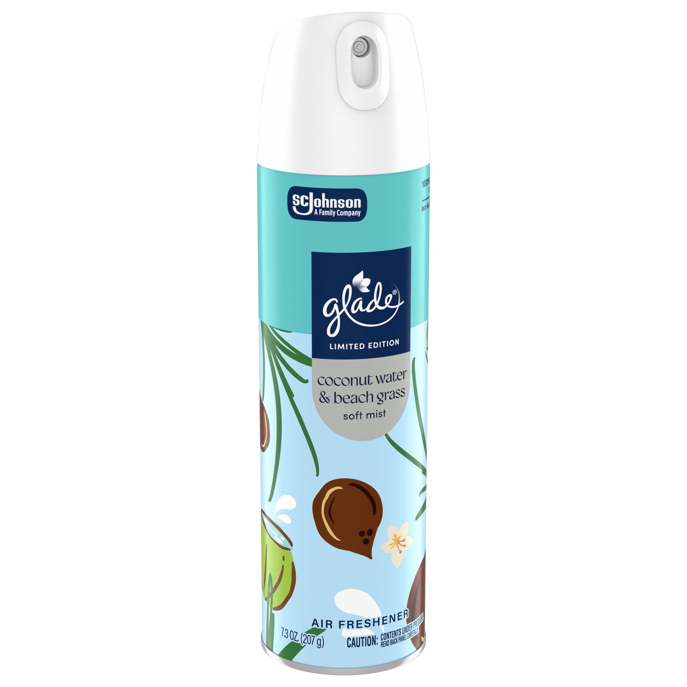 Glade Soft Mist Odor Fighting Air Freshener, Coconut Water & Beach Grass (7.3 oz) 1dyro