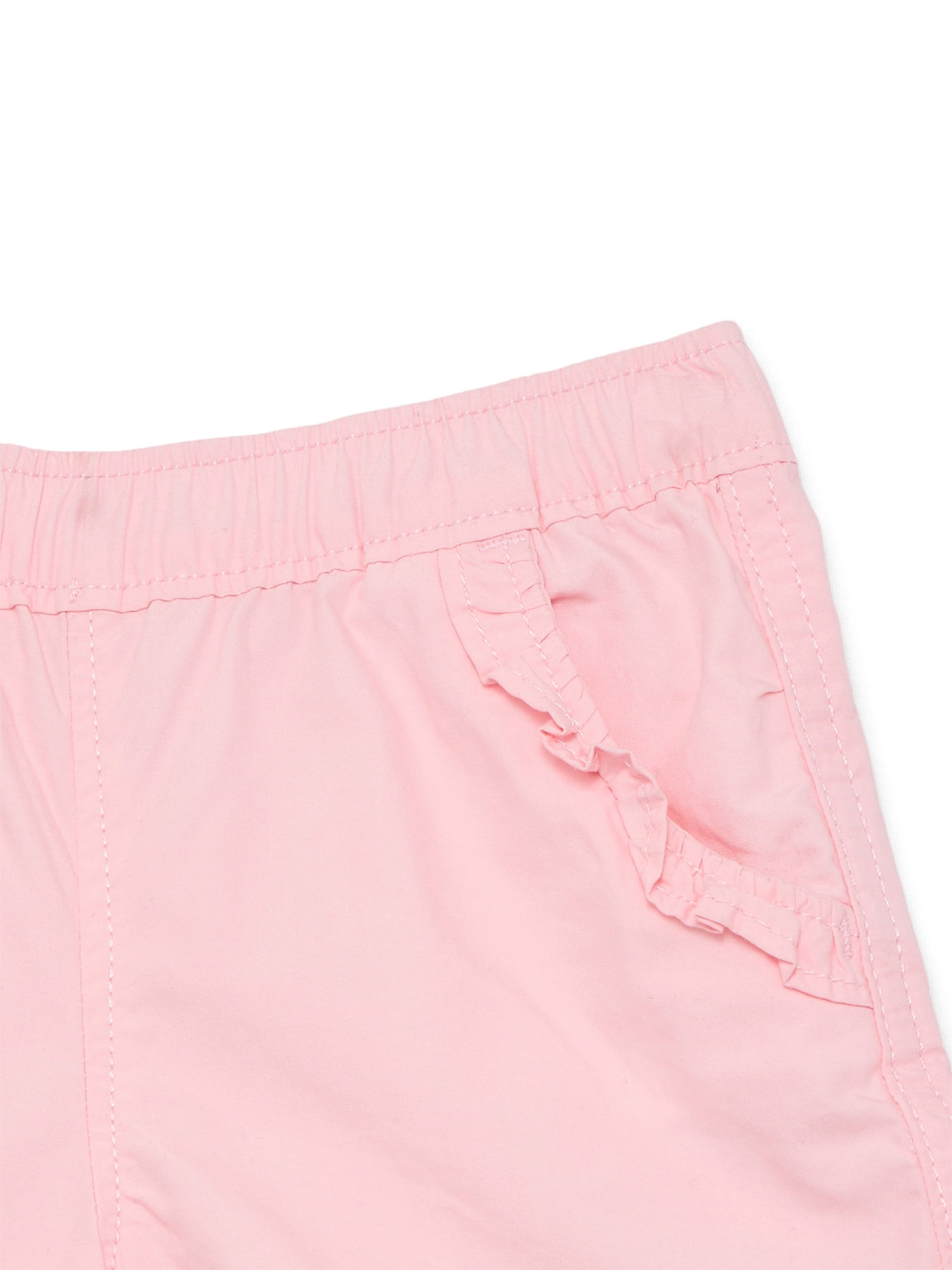Wonder Nation Baby Girl Ruffle Pocket Shorts (White, 0-24 Months) dgsz6
