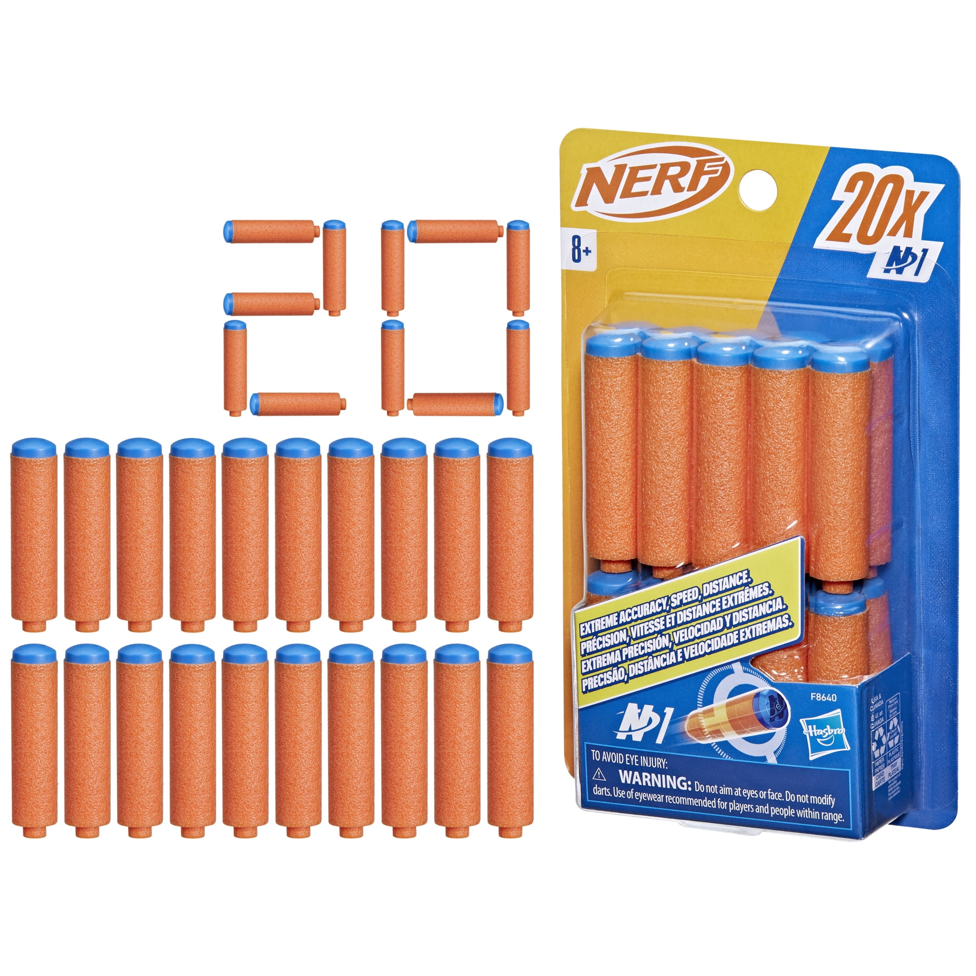 Nerf N Series N1 Foam Darts, High-Performance Refill Pack for N Series Blasters (20 Count) rfj82