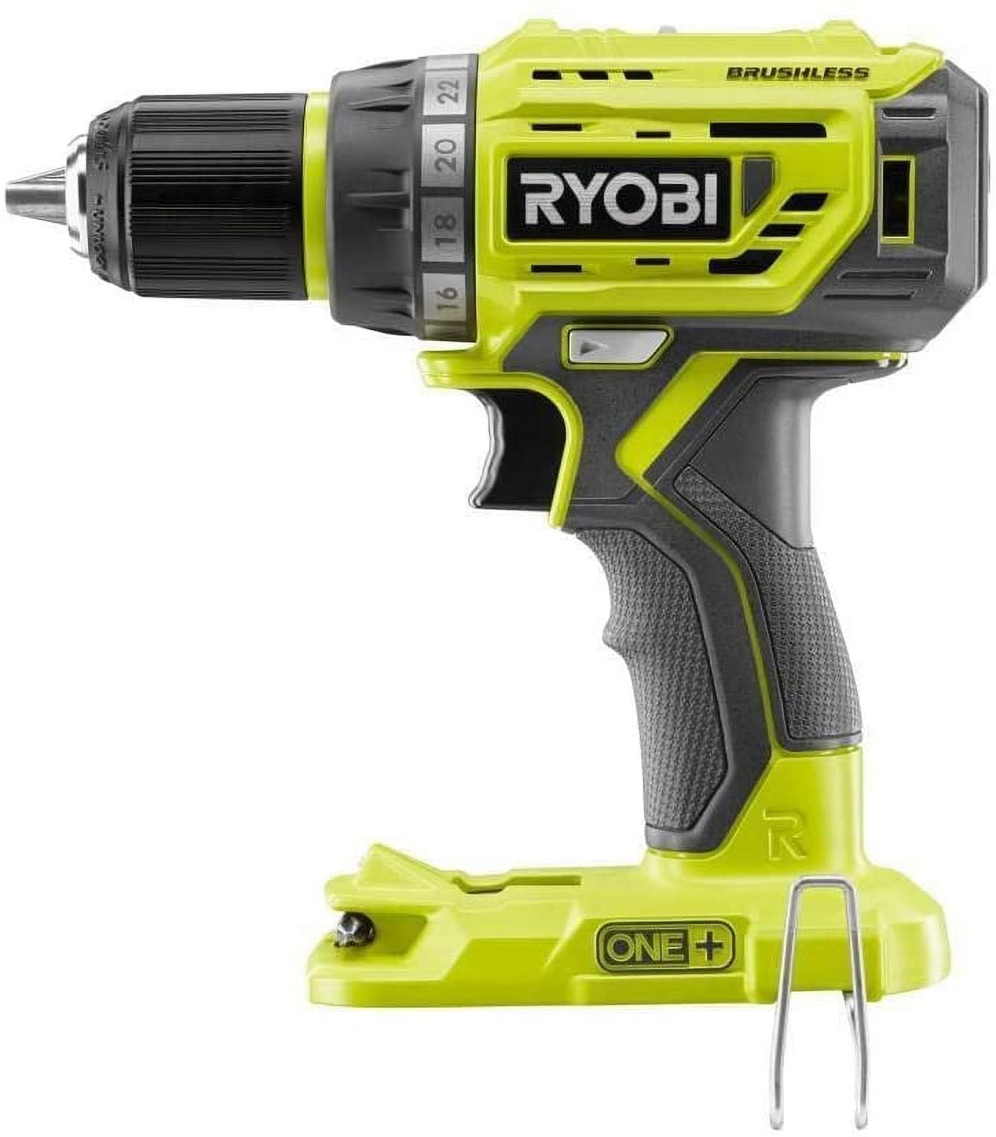 Ryobi P252 18V Brushless 1/2 Inch Drill Driver with MagTray (Certified Refurbished, Tool Only) 37xls