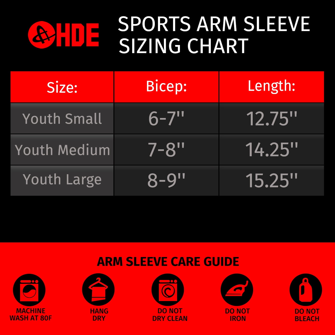 HDE Youth Arm Compression Sleeves for Sports Basketball and Athletic Protection (Black, Large, 2 Count) n6hdl