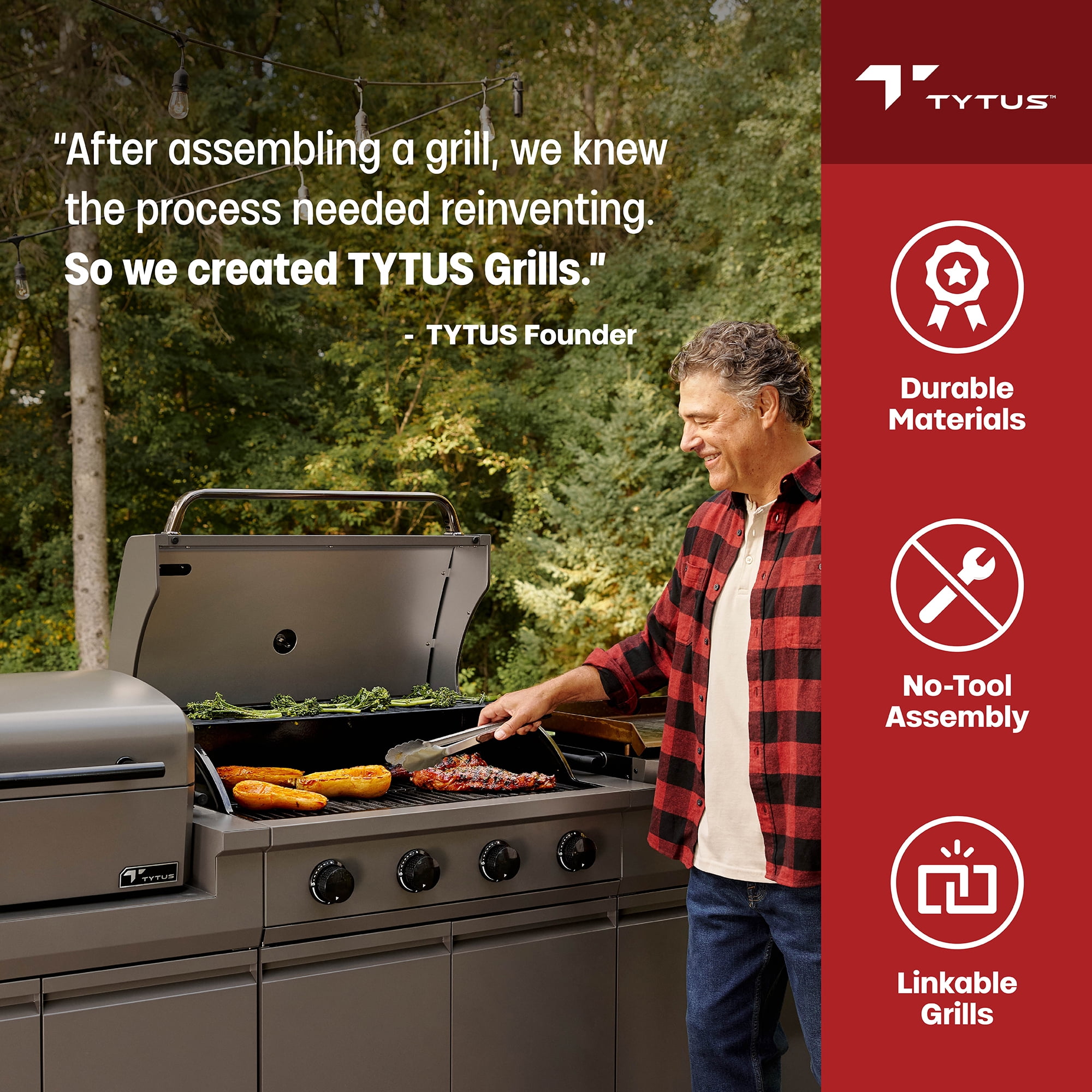 TYTUS Emberwood 2-Burner Outdoor Griddle (Grey, 22 in) 1a005
