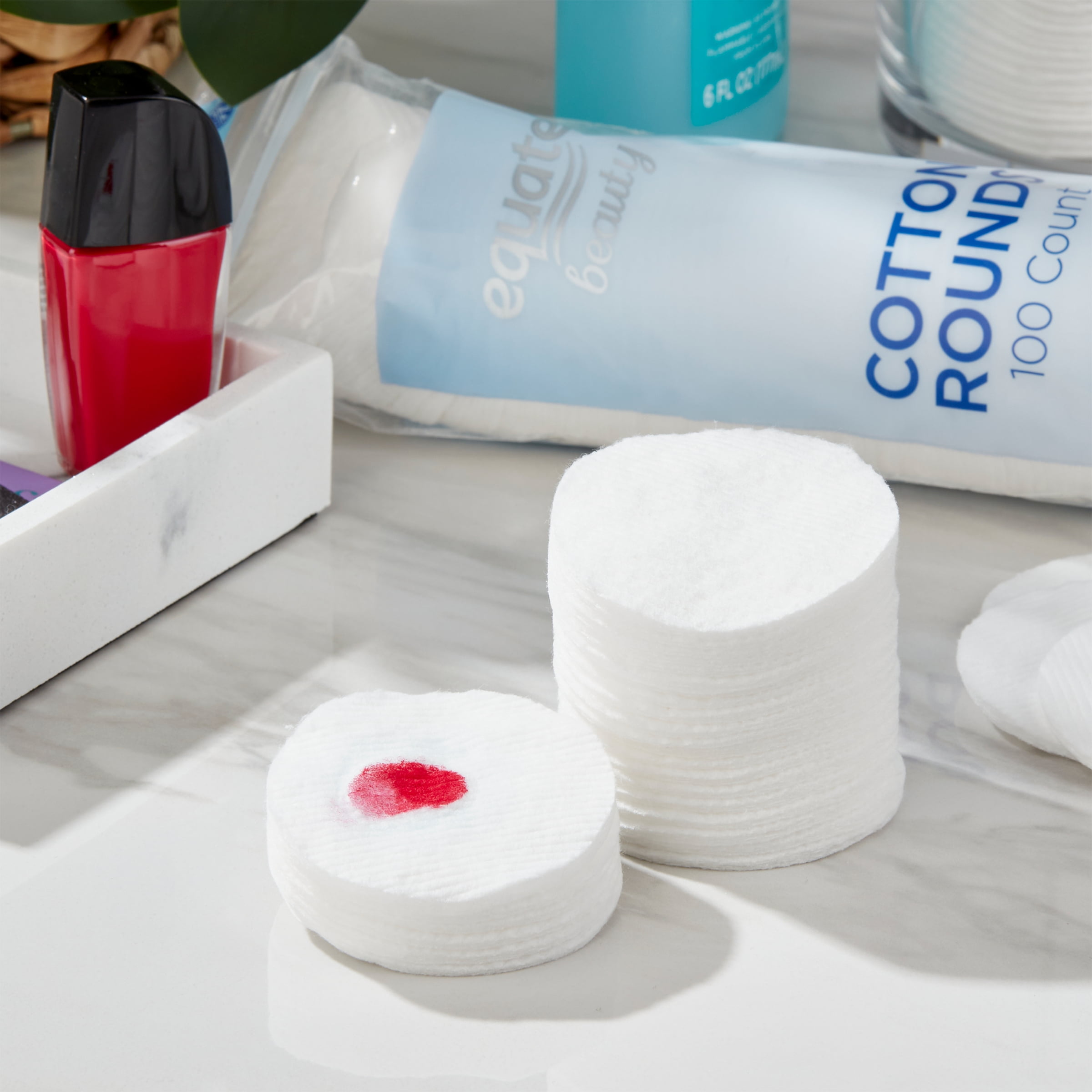 Equate Beauty Natural Cotton Rounds for Skincare and Makeup Removal (100 Count) rdi73