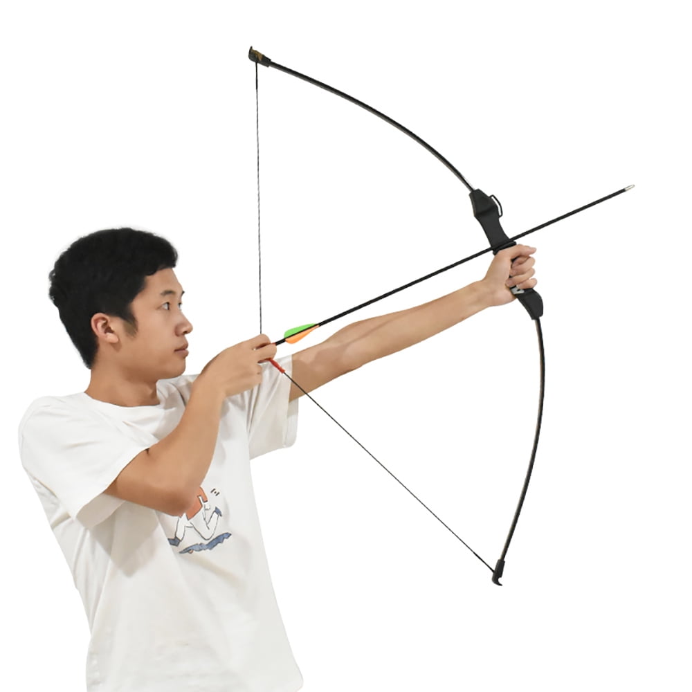 Runzkzy Youth Archery Bow Set for Recreational Shooting Practice (Black, 11 Piece Kit) cv3t1