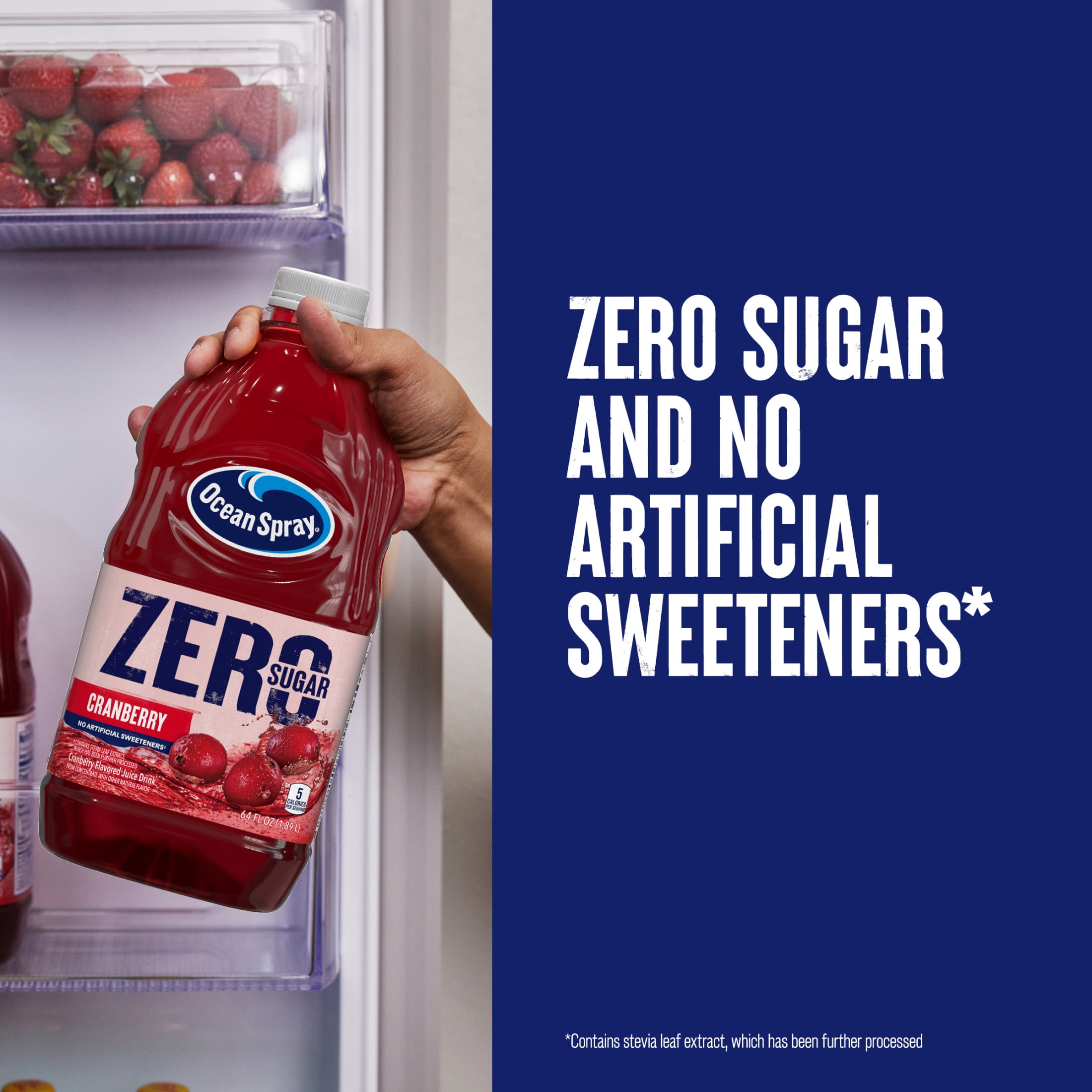 Ocean Spray ZERO Sugar Cranberry Juice Drink (Red, 64 fl oz) rpnmp