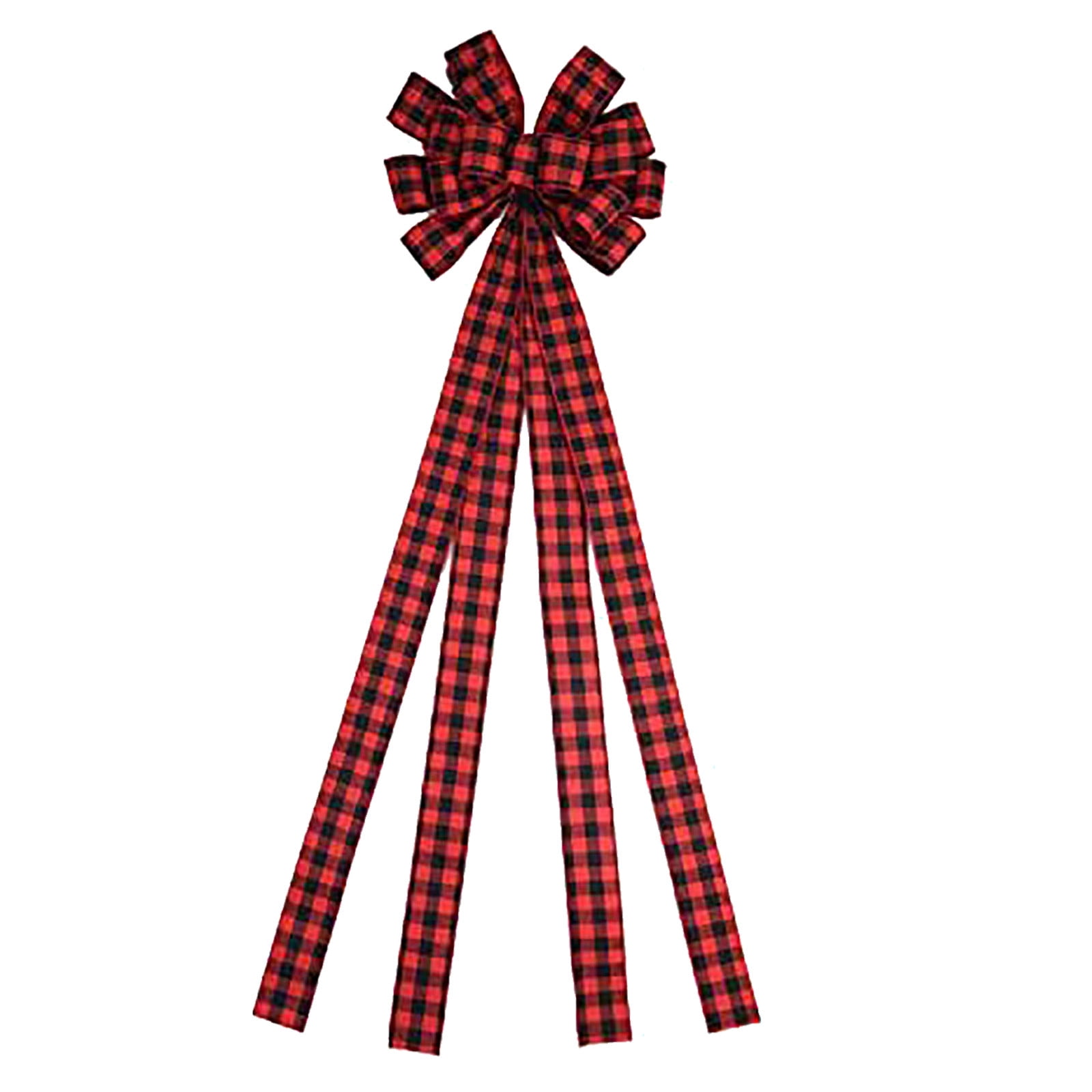 Tarmeek Large Red Bow Christmas Tree Topper and Gift Decoration (Red, 12 in) ptecw