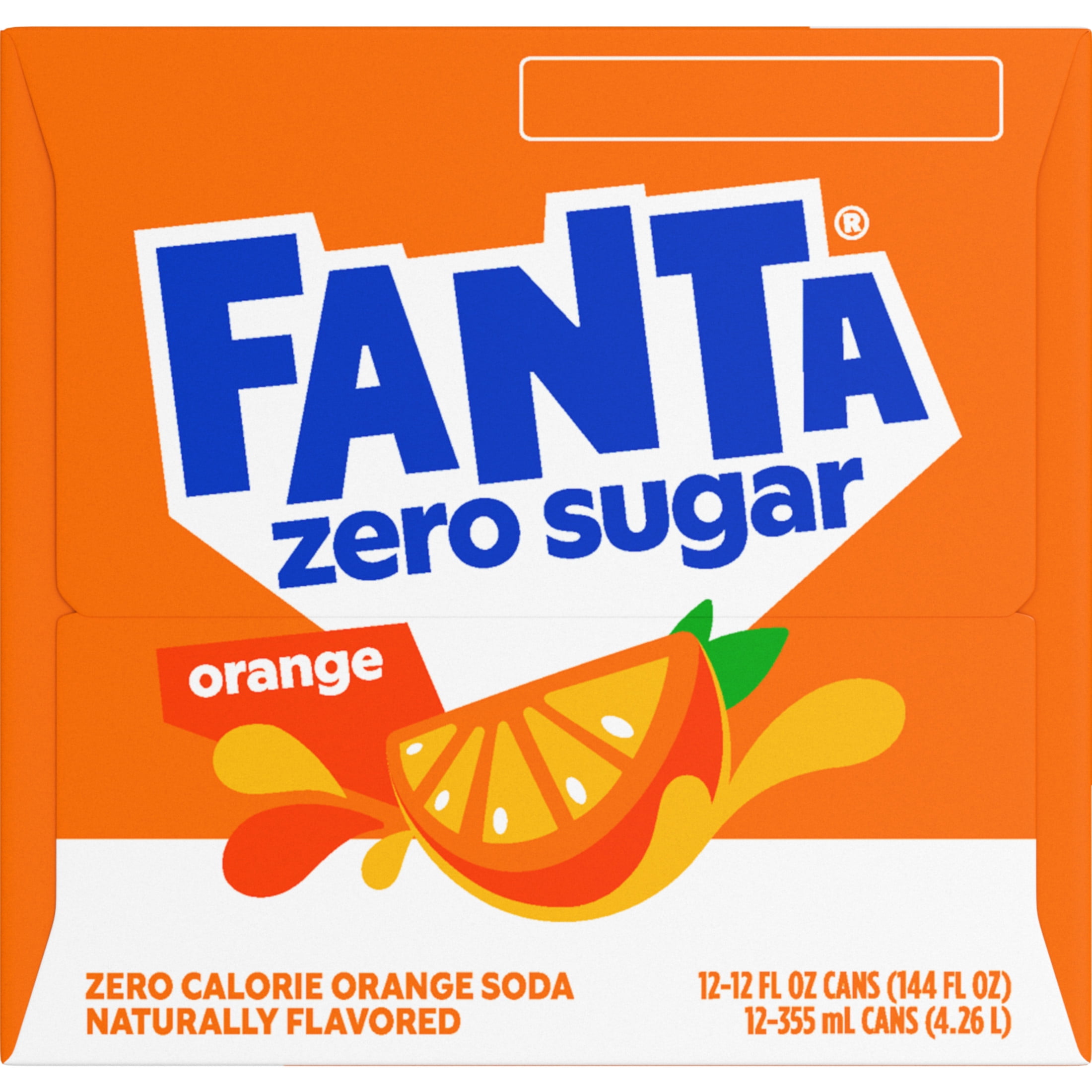 Fanta Zero Sugar Orange Soda, Refreshing Fruit Flavored Soft Drink (Orange, 12 fl oz, 12 Pack) pvm87
