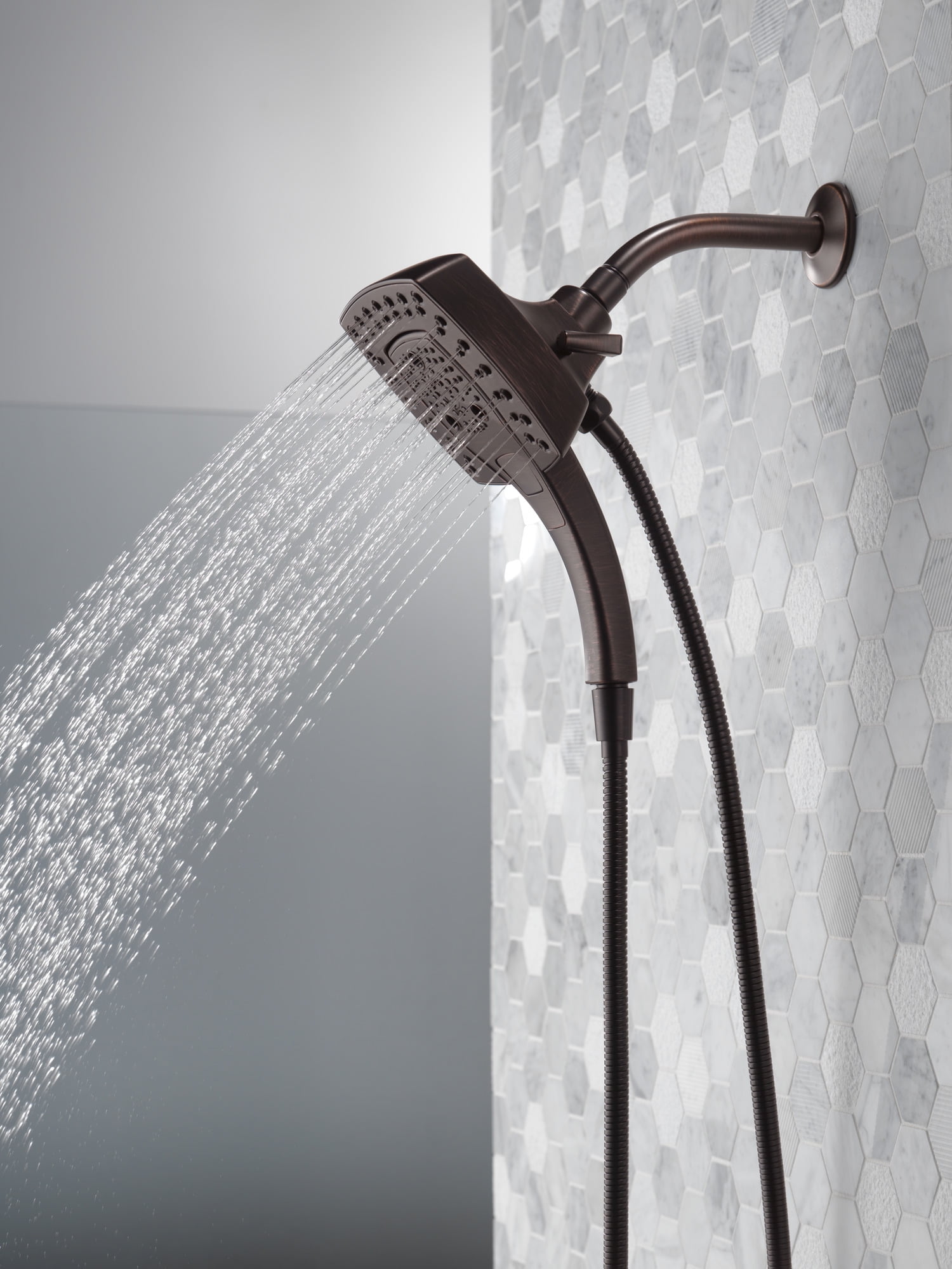 Delta Faucet In2ition 5-Setting Two-in-One Shower Head and Hand Shower (Venetian Bronze) 7je15