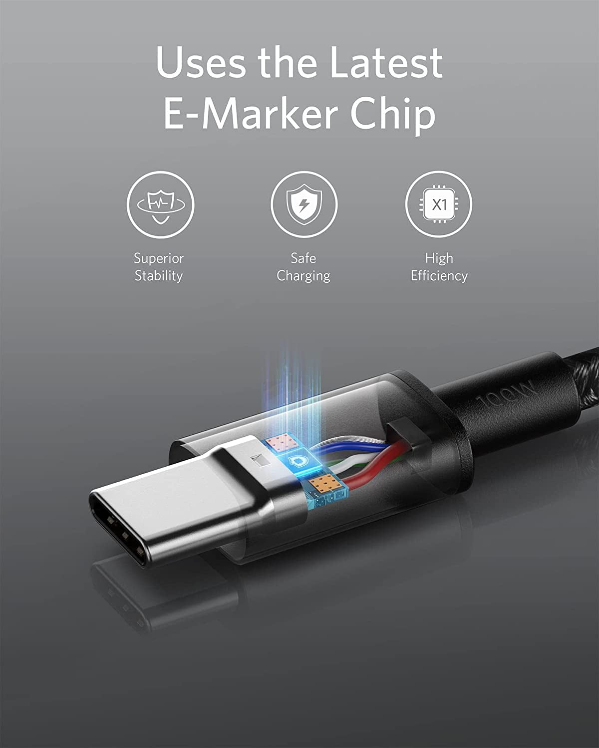 Anker 333 USB-C to USB-C Charging Cable (100W, High-Speed, Braided Nylon) (Black, 6 ft, 2-Pack) dbmvp