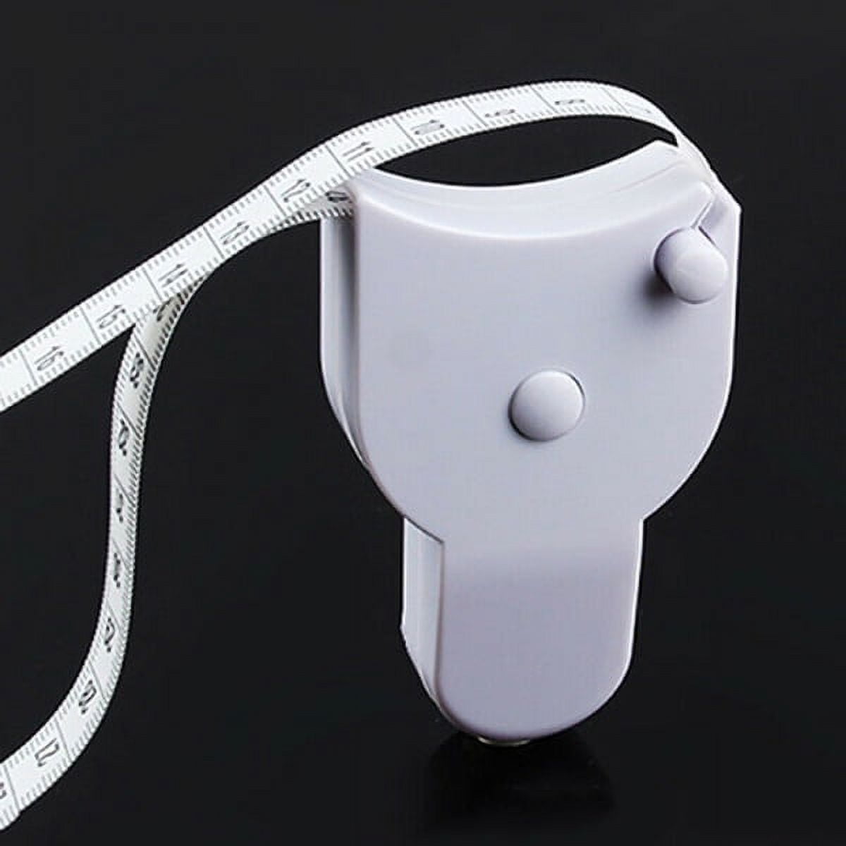 Sportuli Body Measuring Tape, Retractable Tape Measure for Fitness and Weight Loss Tracking (White, 60 in) nu60g