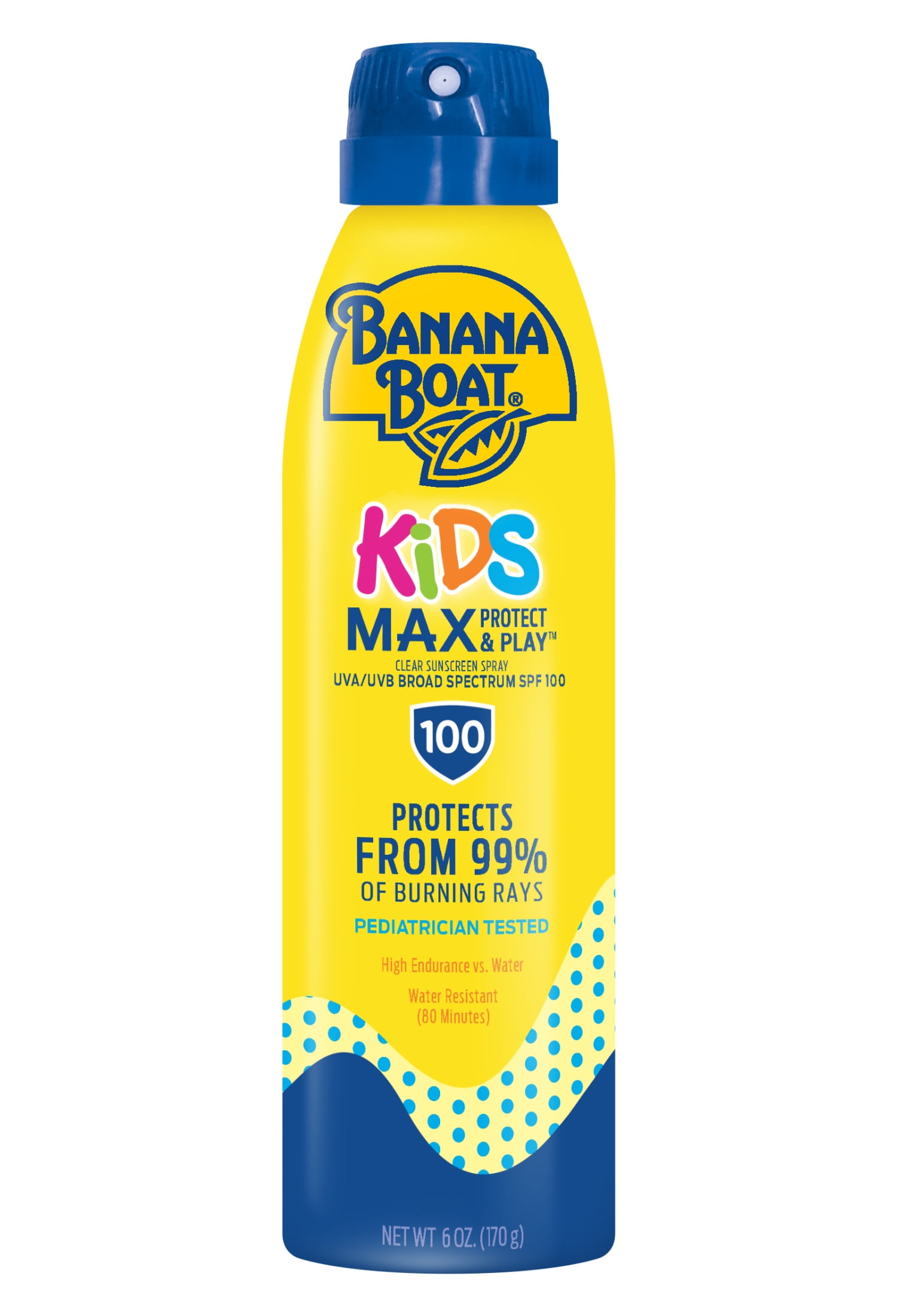 Banana Boat Kids Max Protect & Play Sunscreen Spray SPF 100 (6 oz) g6h66