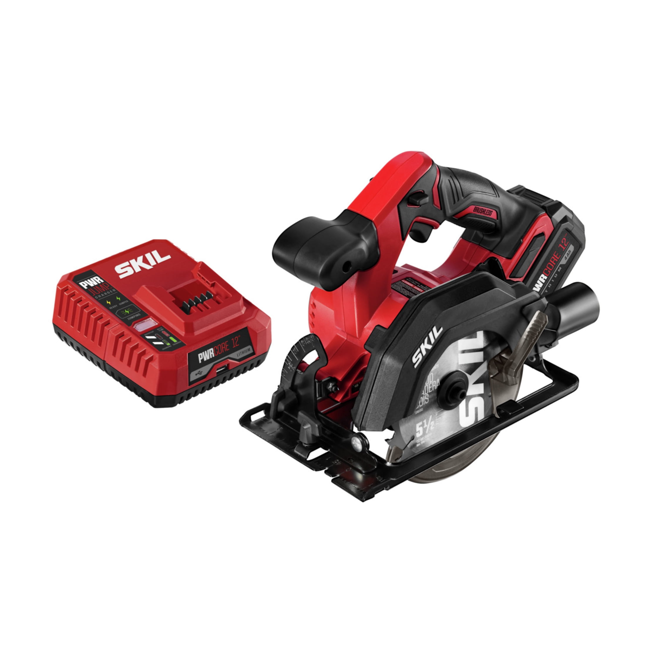 SKIL PWRCore 12V Cordless Circular Saw Kit with 4Ah Battery and PWRJump Charger (12V, 4Ah) 7sg38