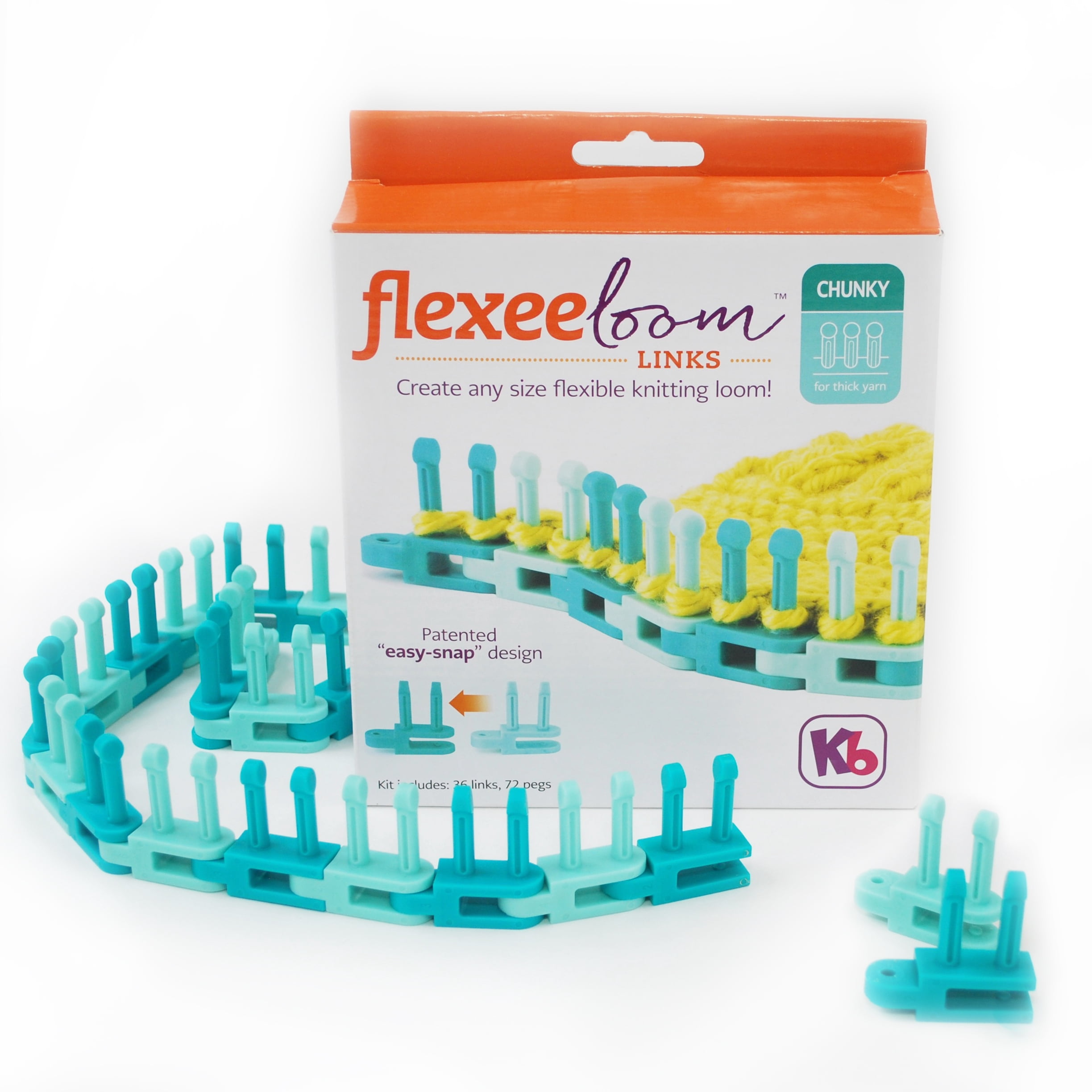 Authentic Knitting Board Flexee Loom Links Chunky Large Gauge (36 Links, 72 Pegs) wj2ee