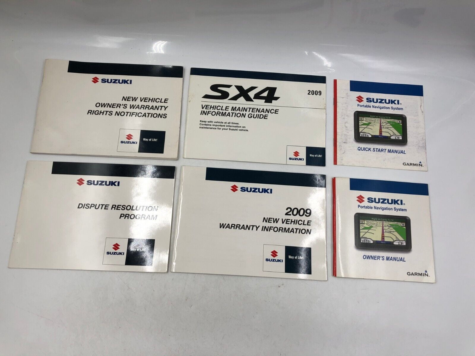 Suzuki 2009 SX4 Owners Manual Handbook Set with Protective Case (OEM) 8t3vc