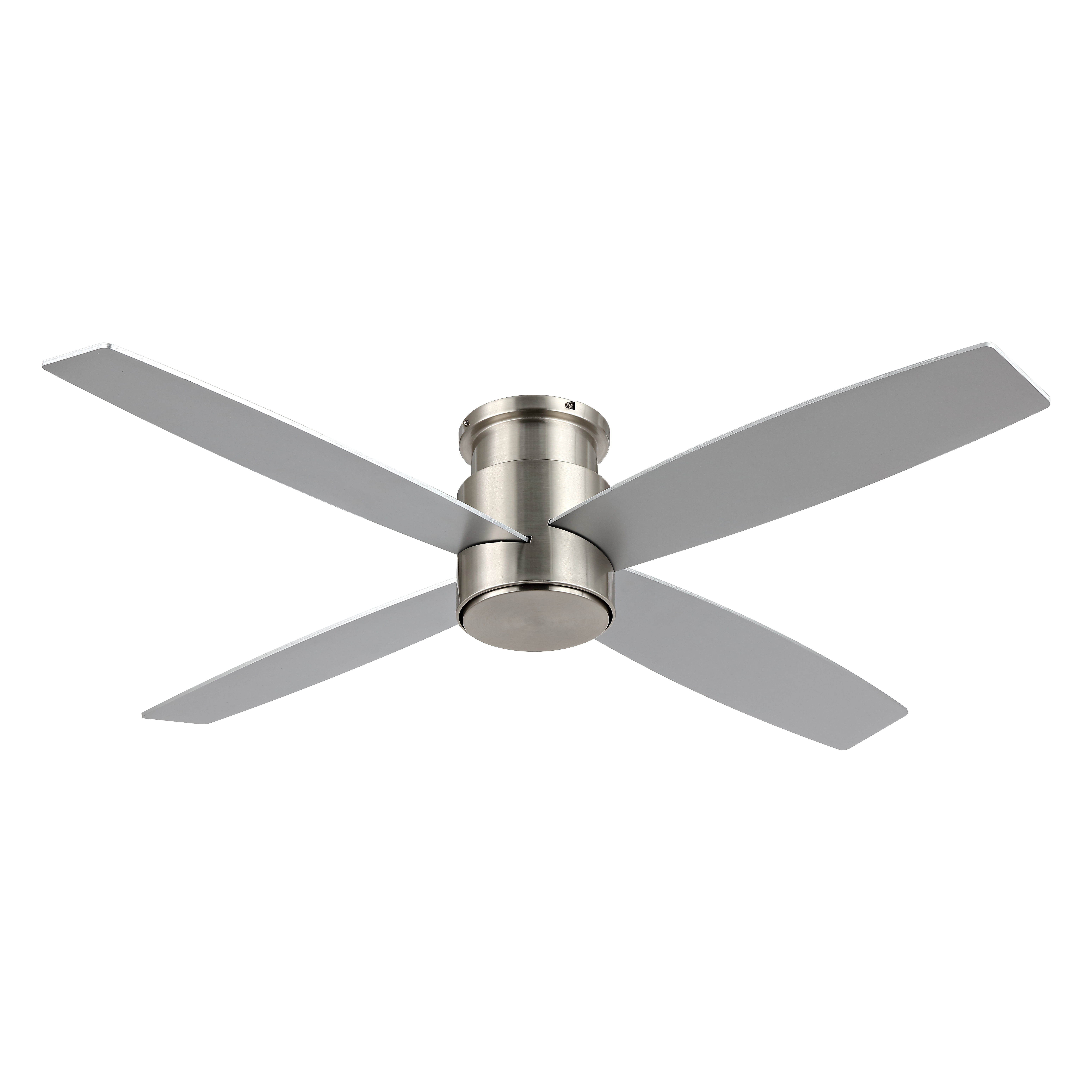 LEDET 52 in. Reversible Blade Ceiling Fan with Remote Control (Nickel and White, 52 in.) u7mwj