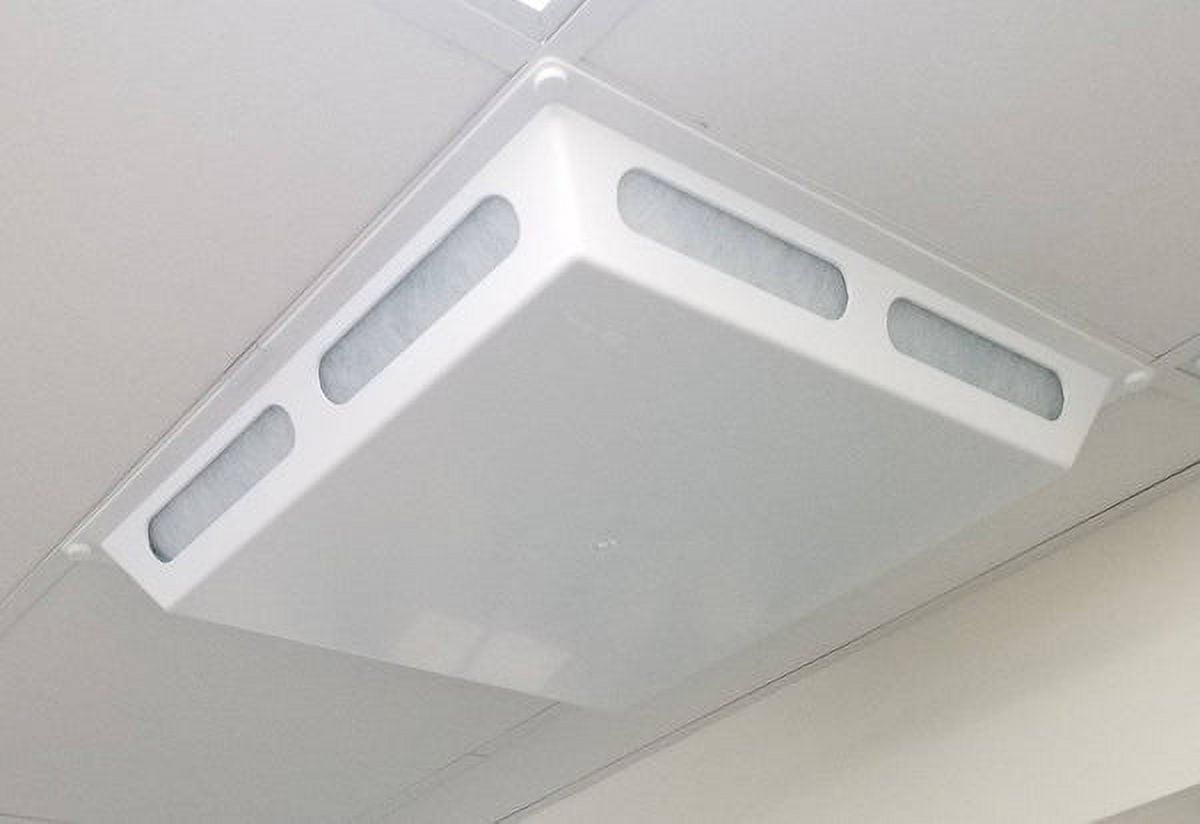 1800ceiling Filtered Air System for 2 ft x 2 ft Ceiling Diffuser (White, 2 Pack) 5wrq1