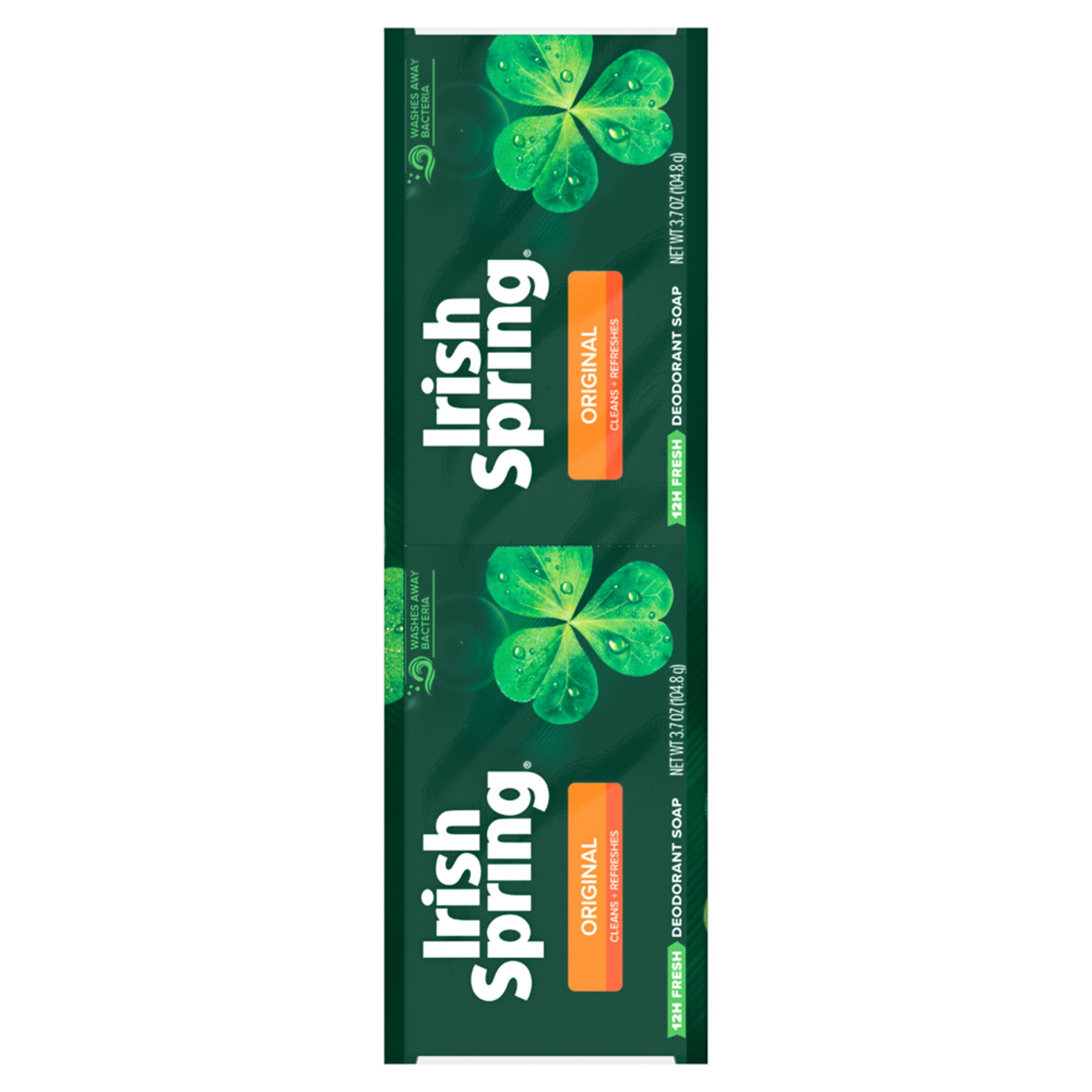 Irish Spring Original Deodorant Bar Soap, Invigorating Scent, All Skin Types (Green, 12 Pack of 3.7 oz Bars) rfz7c