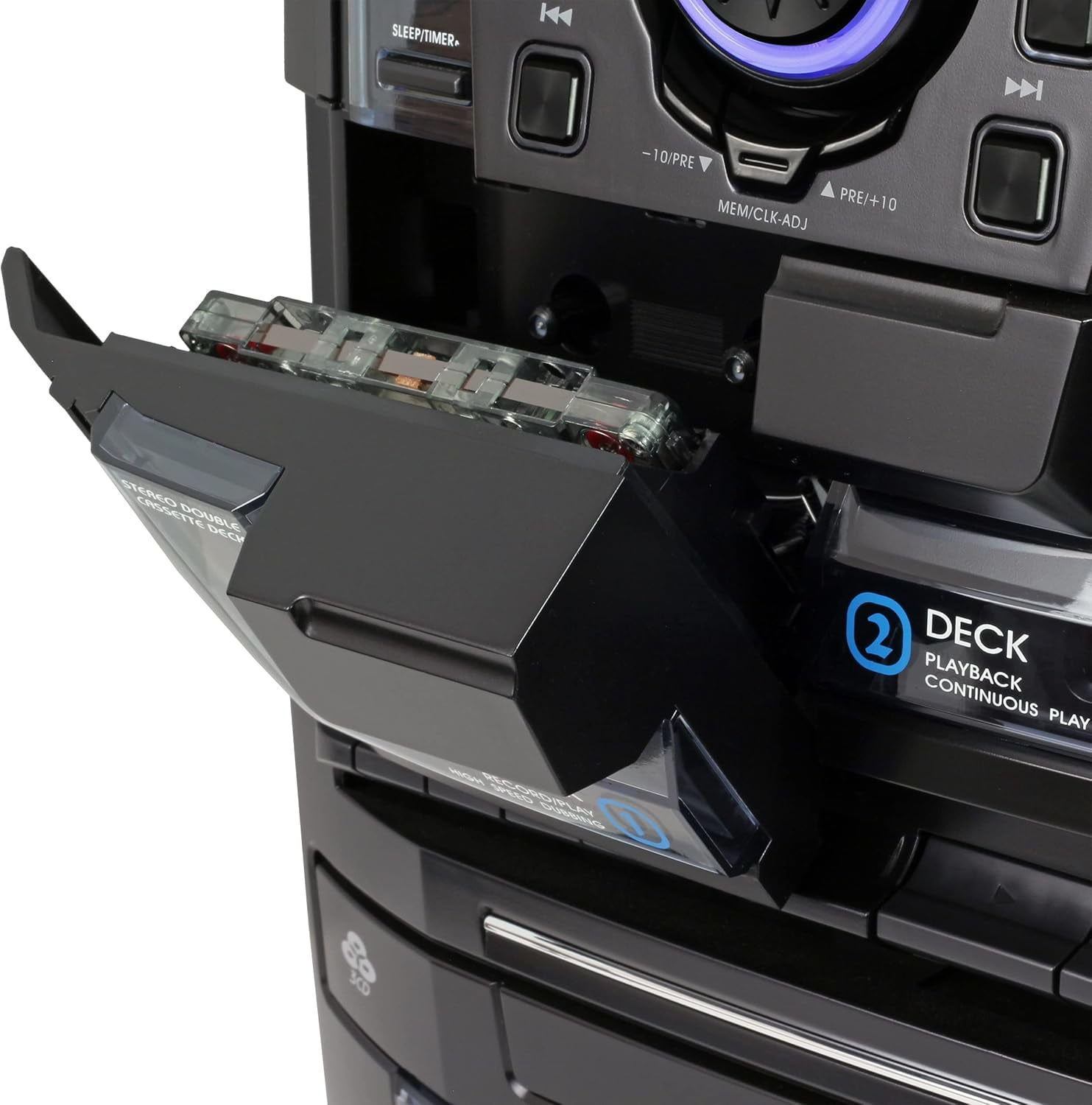 Jensen JMC-1250 BT Turntable with 3 CD Changer and Dual Cassette Deck (Black, 1 Unit) 51mfd