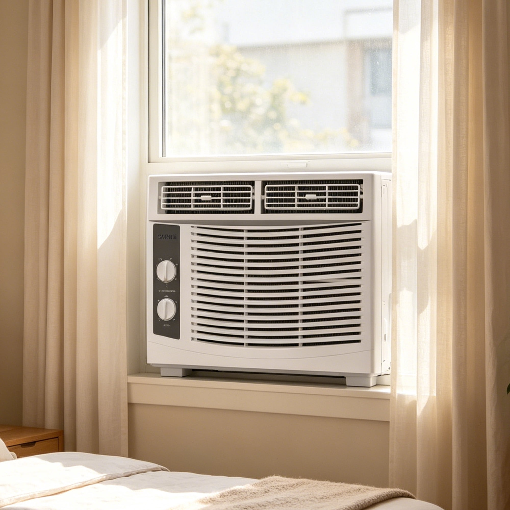 Aprafie 5000 BTU Window Air Conditioner, Compact Cooling Unit for Small Rooms (White, 150 sq. ft.) 5sf39