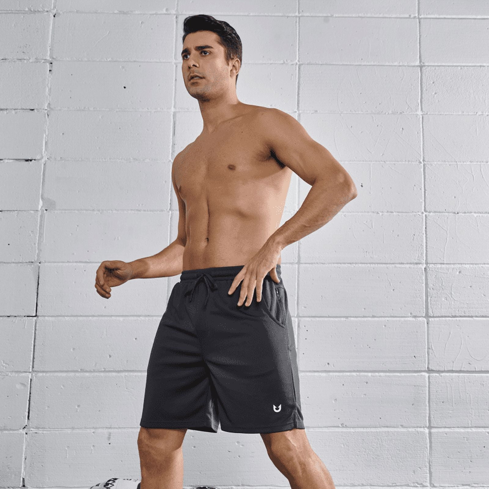 NORTHYARD Men's Athletic Basketball Shorts with Pockets Quick-Dry Workout Gym Apparel (Black, Large) kb8b7