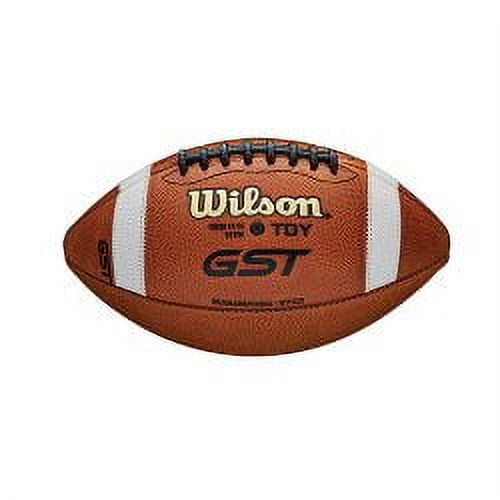 Wilson GST Youth Leather Football (Brown, Youth Size) 2z26v