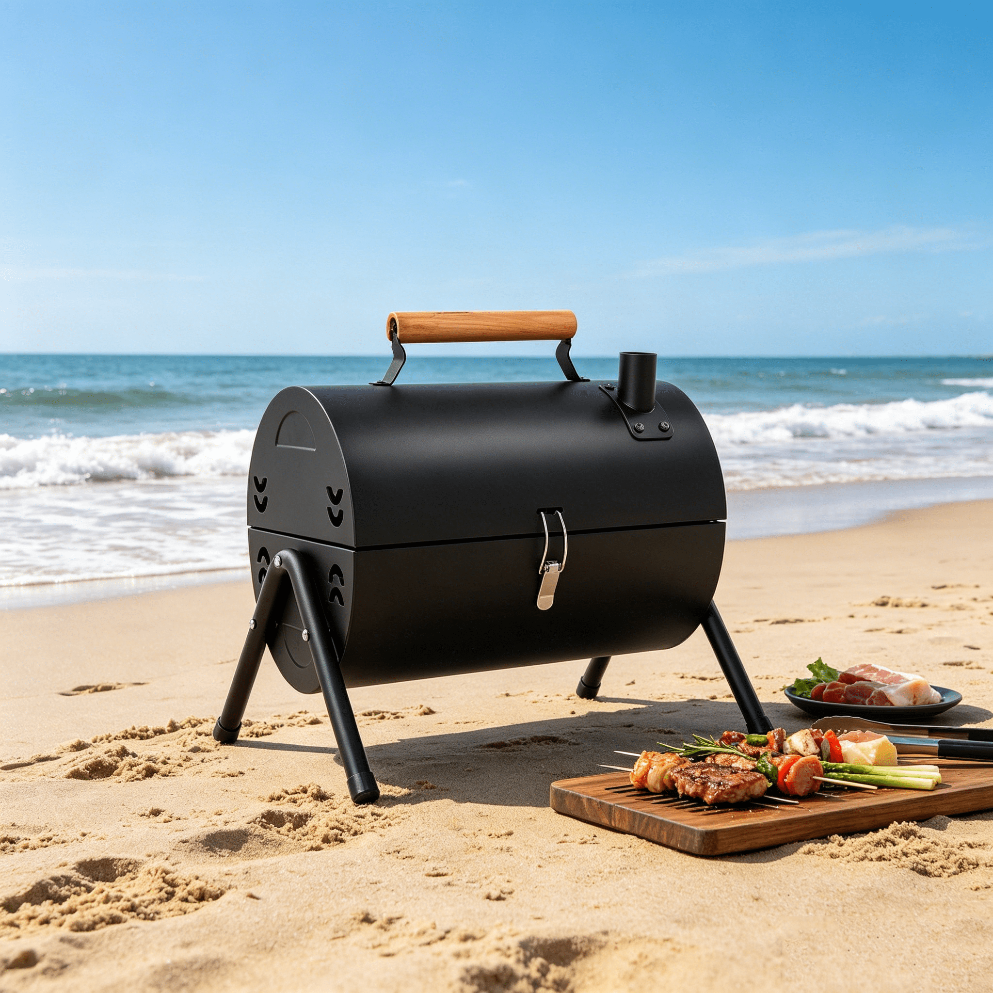 YOOKIA Portable Charcoal Grill, Foldable Outdoor BBQ for Camping and Tailgating (Black, 14 in x 10 in) gqx7s