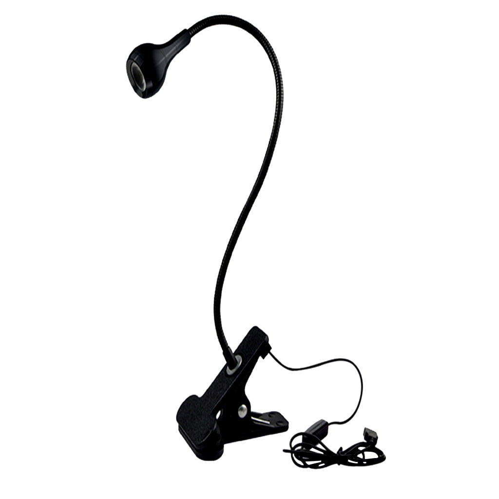 SATRINO LED Desk Lamp Clip On Reading Light (3 Light Modes, 10 Dimmable Levels, Flexible Neck, USB Powered) irjxl