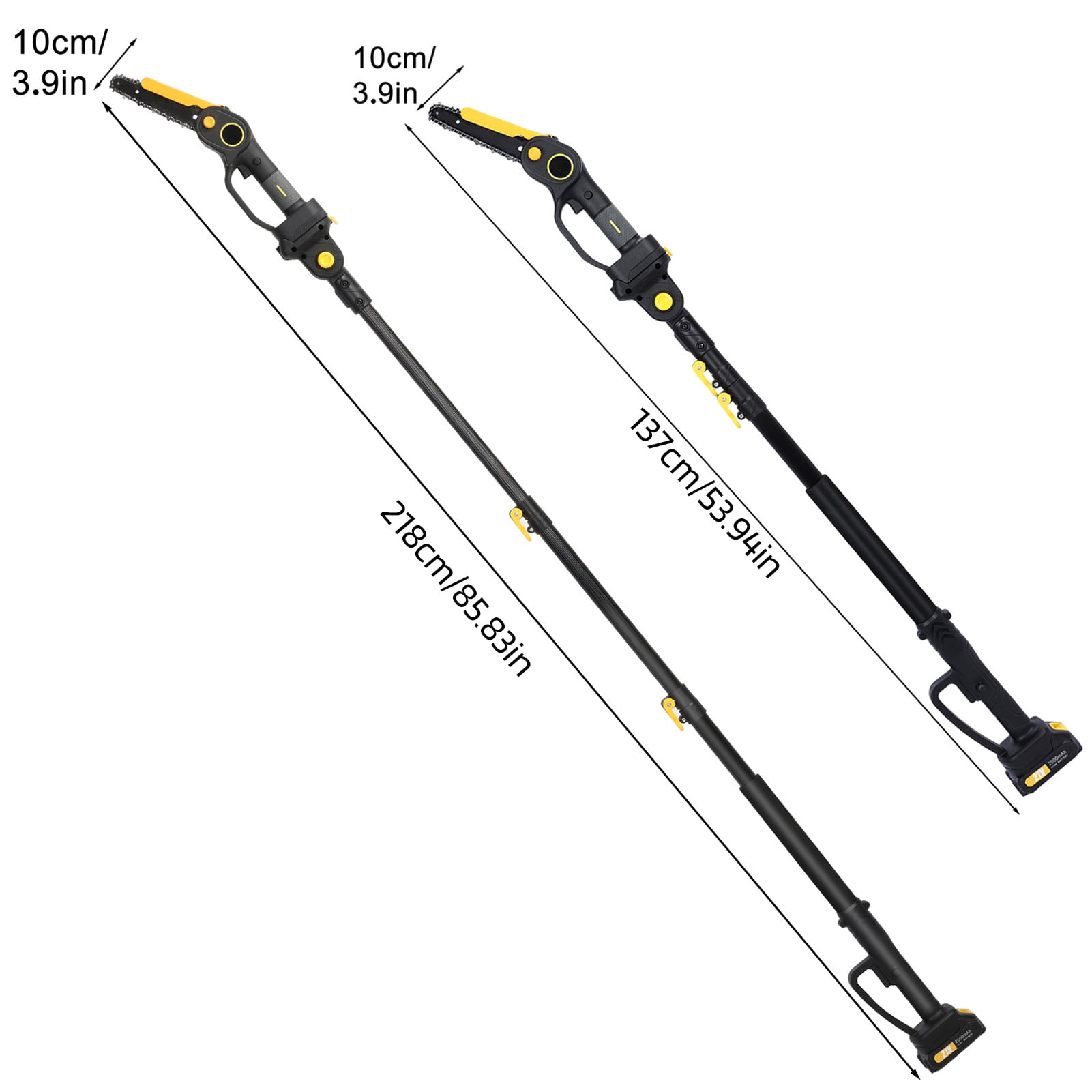 TidBay 2-in-1 Cordless Pole Saw and Mini Chainsaw, Brushless Electric Tree Trimmer with 2 Batteries (4.9-7.5 ft) 5ueer