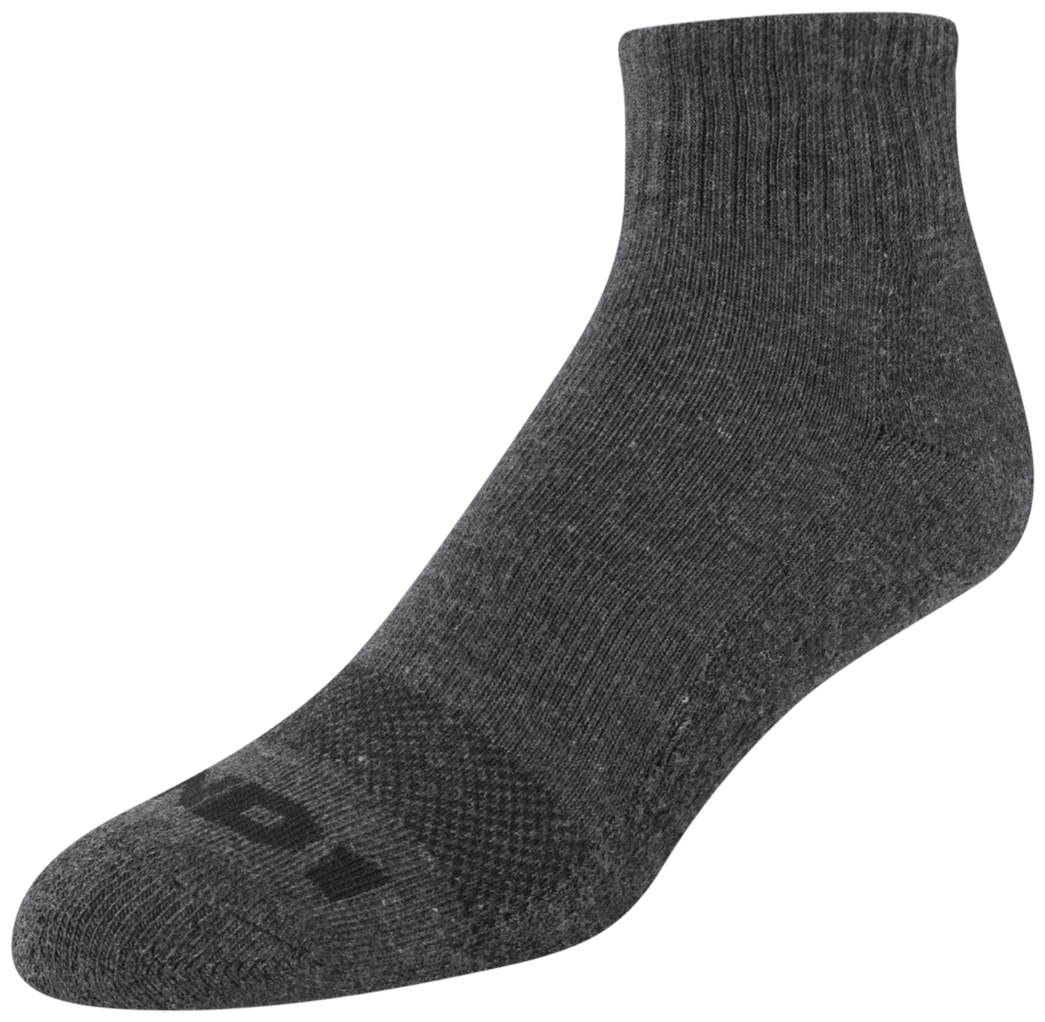 AND1 Men's Cushion Quarter Socks, Arch Support Athletic Socks (Grey, 12 Pack) mo9mf