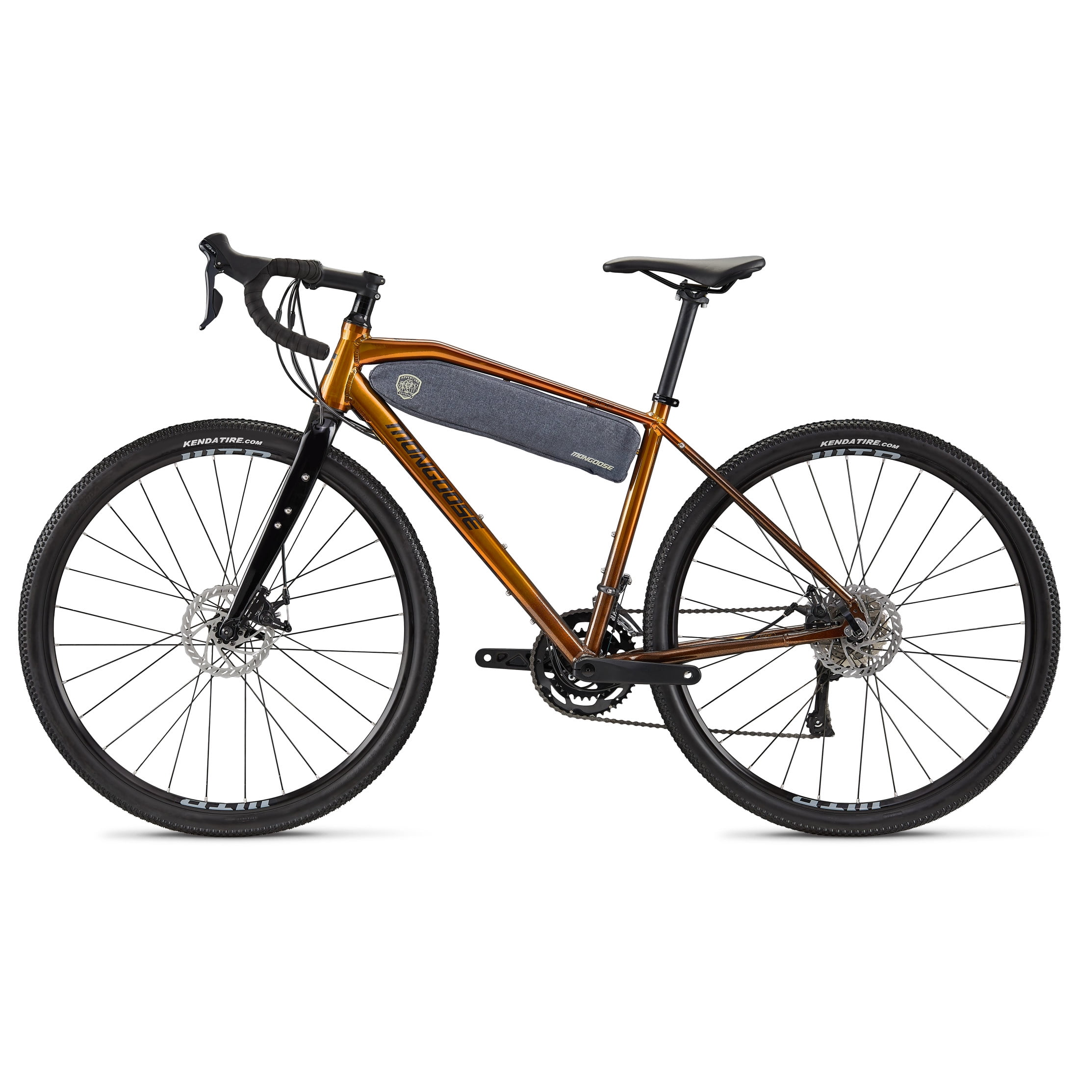 Mongoose Guide Sport Gravel Bike, 18-Speed All-Terrain Road Bicycle (Copper, 700c Wheel) ys9p6