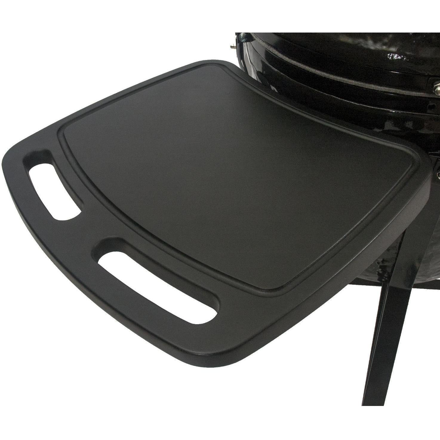 Primo Oval XL 400 Ceramic Kamado Grill with Cradle and Side Shelves (Black, 400 sq in) 3f774