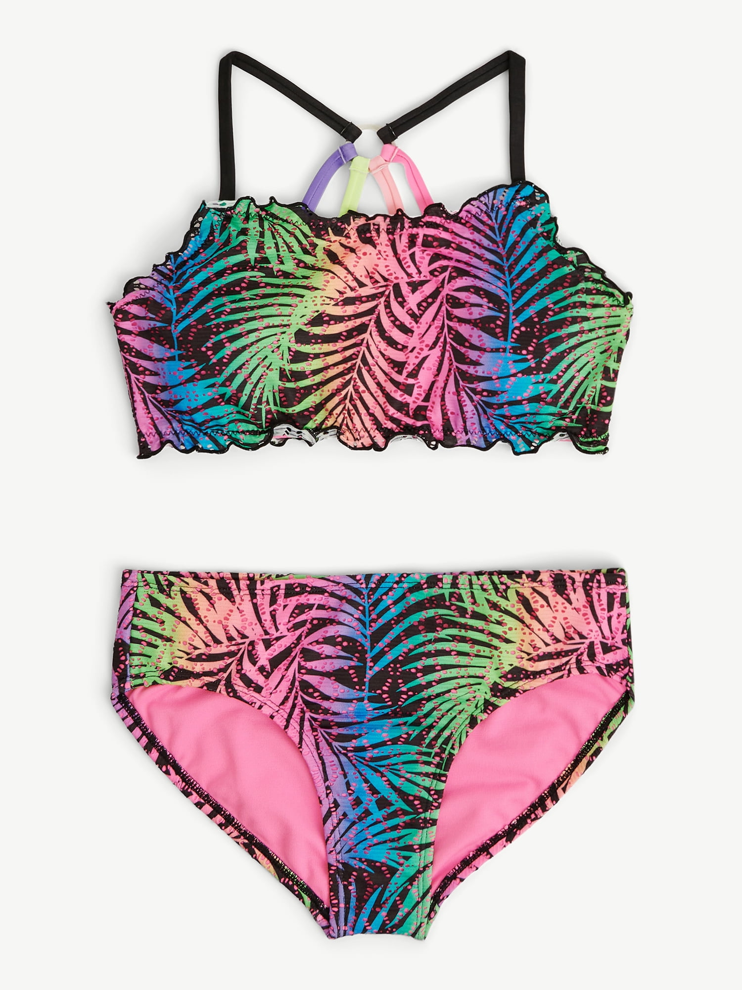 Justice Girls Two Piece Crochet Bikini Swimsuit (Multi-Color, XS-XL) io510