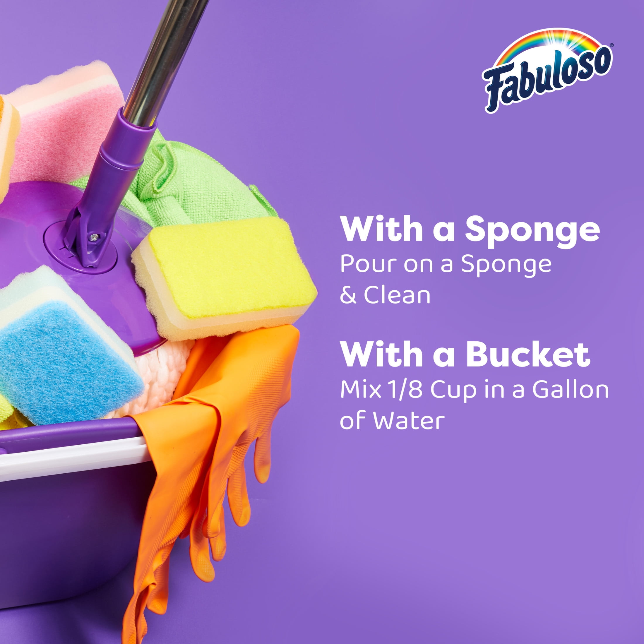 Fabuloso 2X Multi-Purpose Cleaner, Bleach Alternative, Spring Fresh Scent (56 fl oz) e3e2l