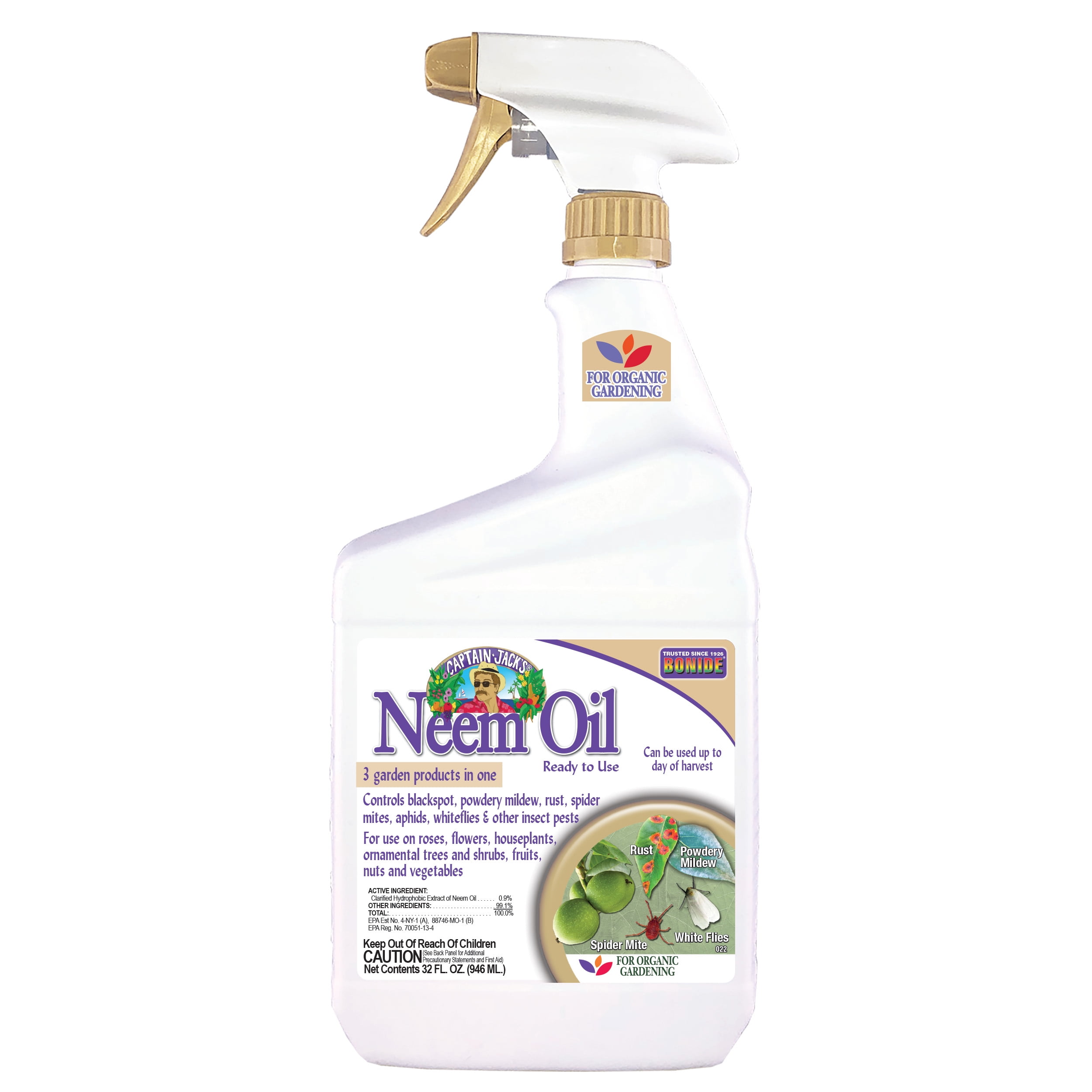 Bonide Captain Jack's Neem Oil Insect, Fungus and Mite Control Spray (16 oz) 5hqx3