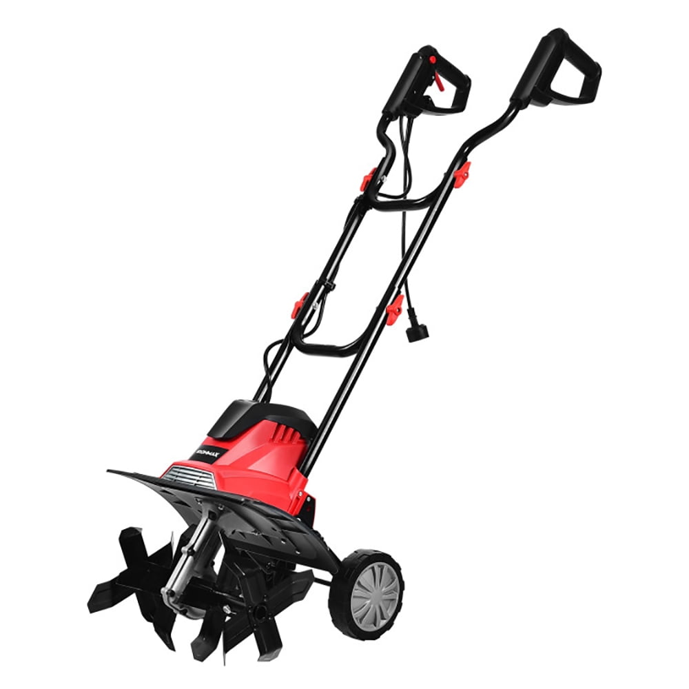 Topcobe Electric Tiller and Cultivator, 10 Amp Corded Garden Tiller with 14 in Tilling Width and 9 in Depth (18 lb) ux0oy