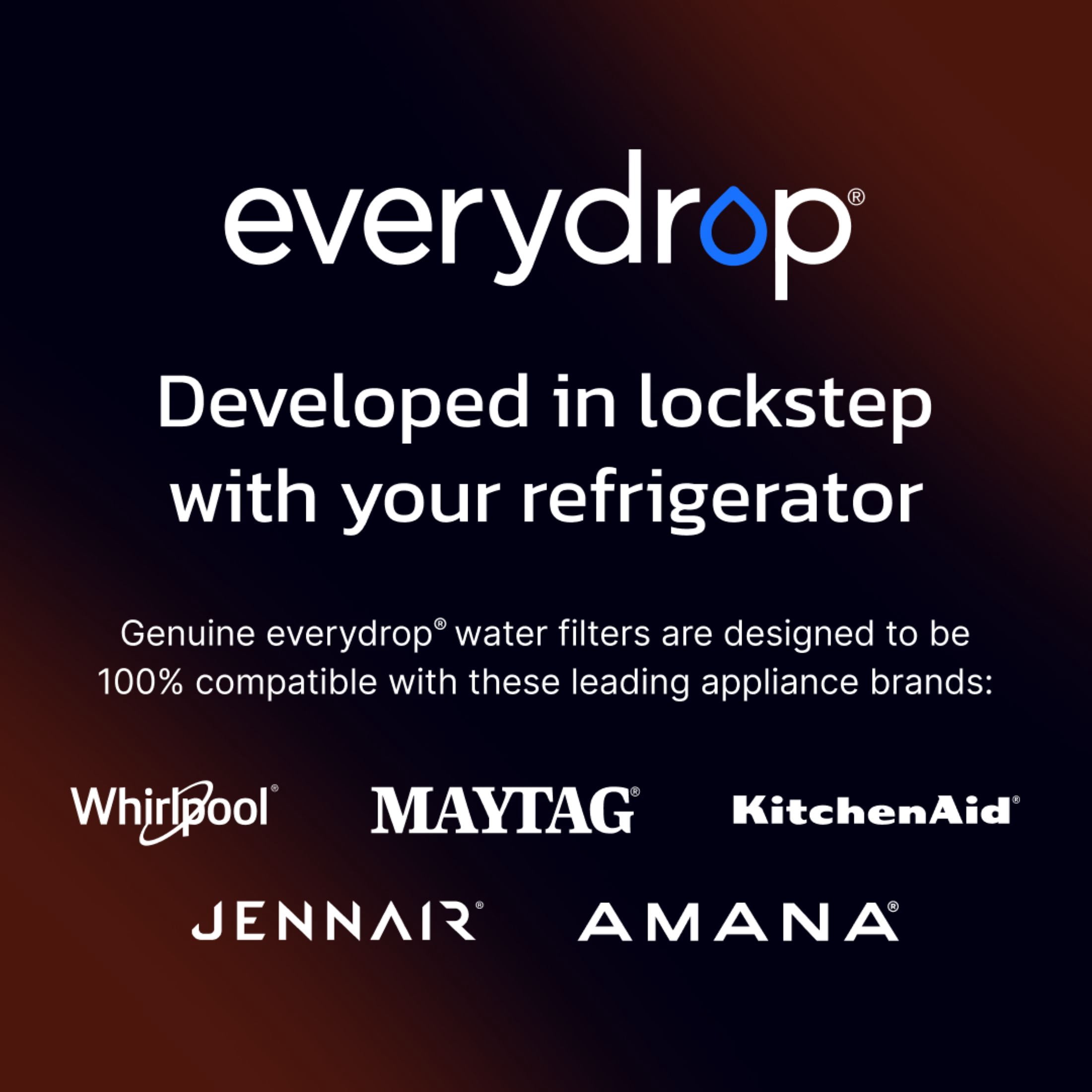Everydrop by Whirlpool Refrigerator Water Filter 2 (EDR2RXD1, Single-Pack, Orange) sdevo
