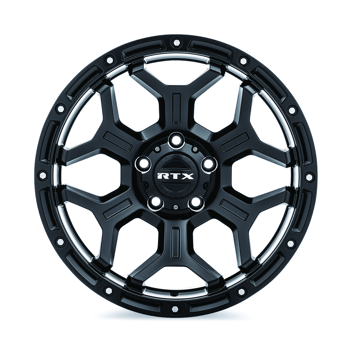 RTX Goliath Off-Road Wheel (Satin Black Milled, 20x9 in, 6x135 Bolt Pattern) d88wp