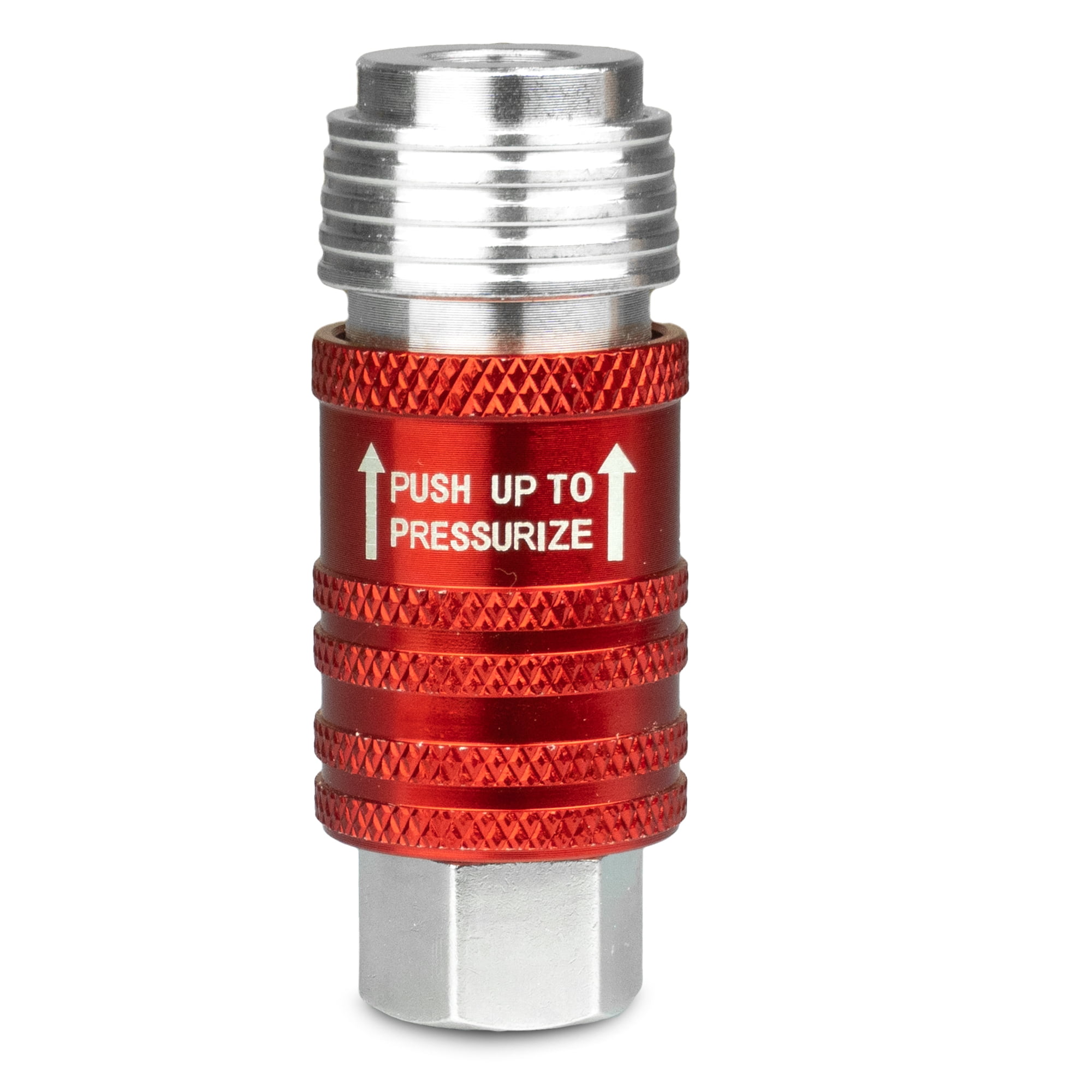 Hyper Tough 5-in-1 Air Compressor Coupler Heavy-Duty Automotive Tool Accessory (Red, 0.25 in) boch5