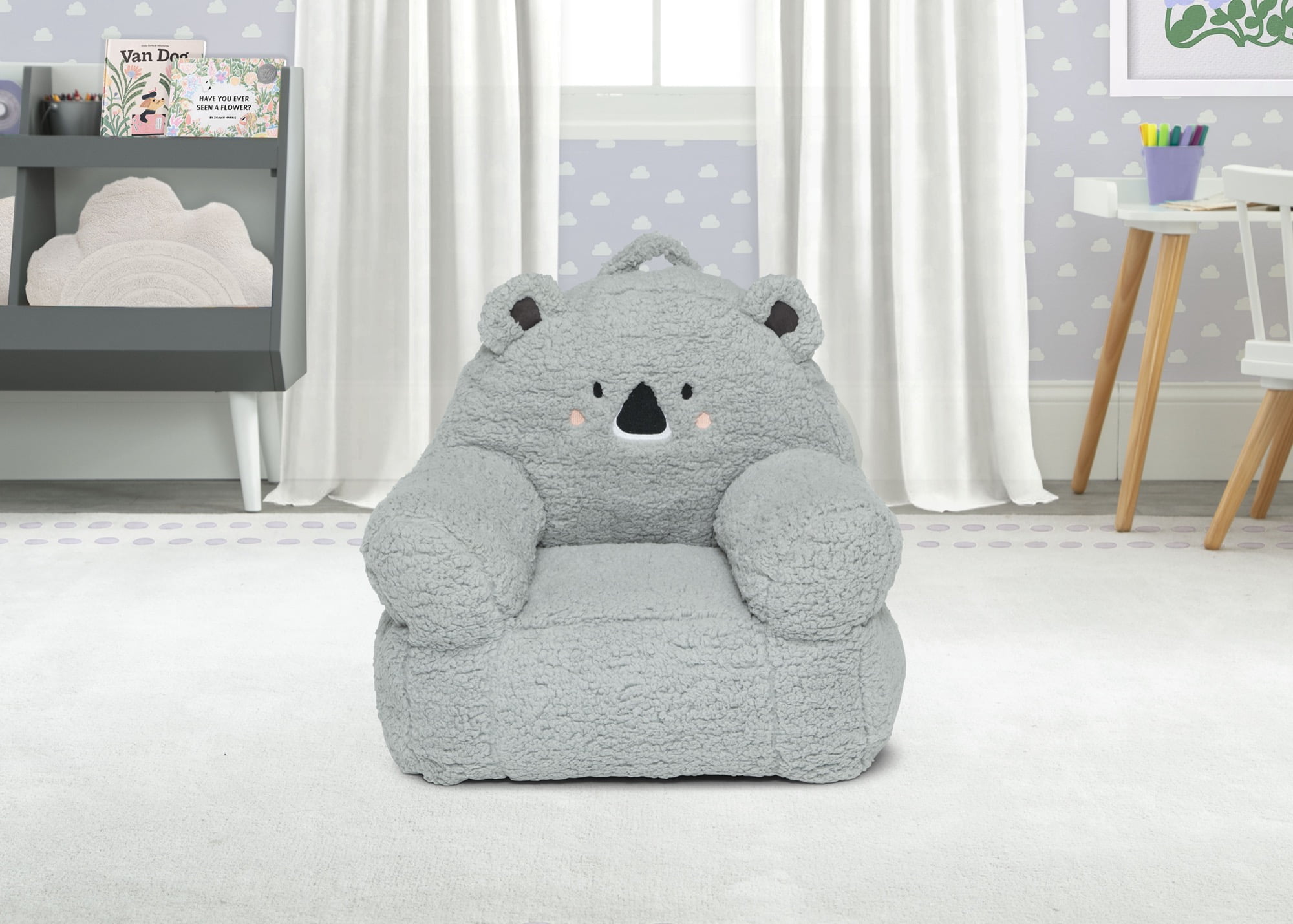 Delta Children Cozee Pal Chair, Koala (Grey, 19 in x 17.5 in x 19 in) t2dp3
