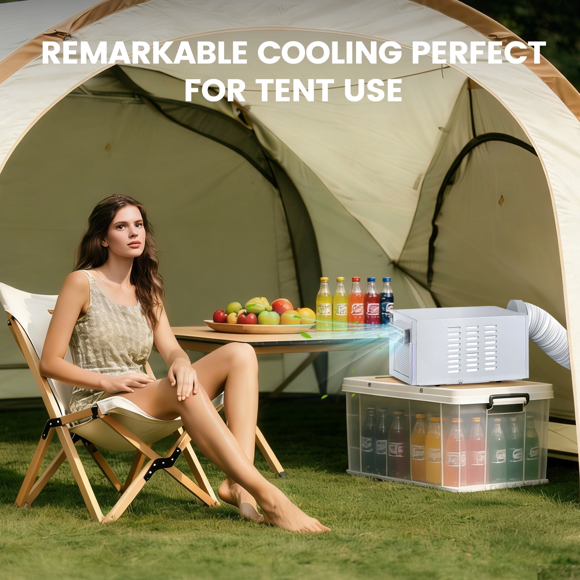 Edendirect Portable Air Conditioner 2300 BTU Compact Cooling Unit with Remote and Dehumidifier (White, 45 sq. ft.) p4zl9