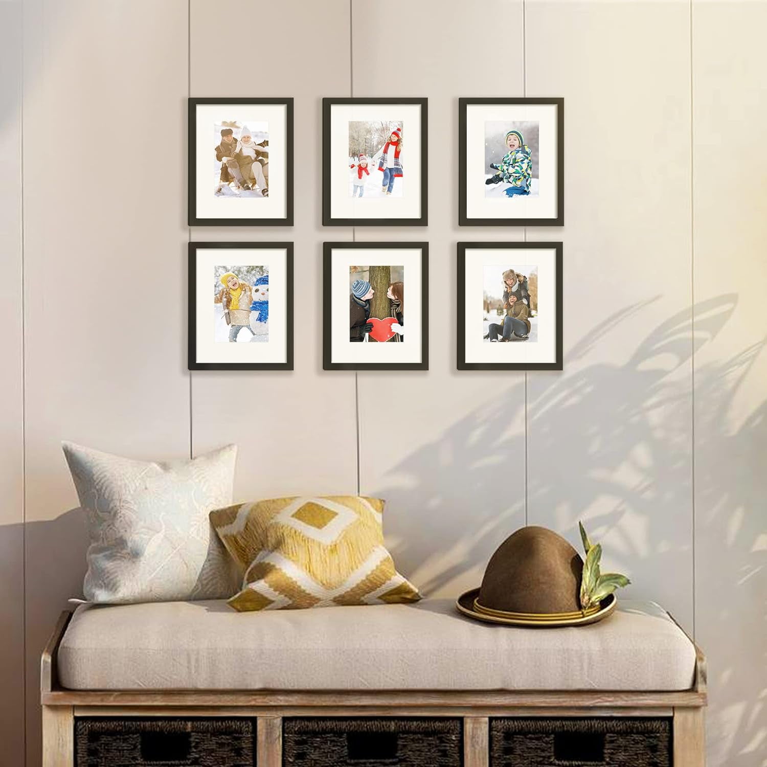 Sindcom 6 Pack Picture Frames for Wall Gallery Display (Black, 8x10 in) x32ak