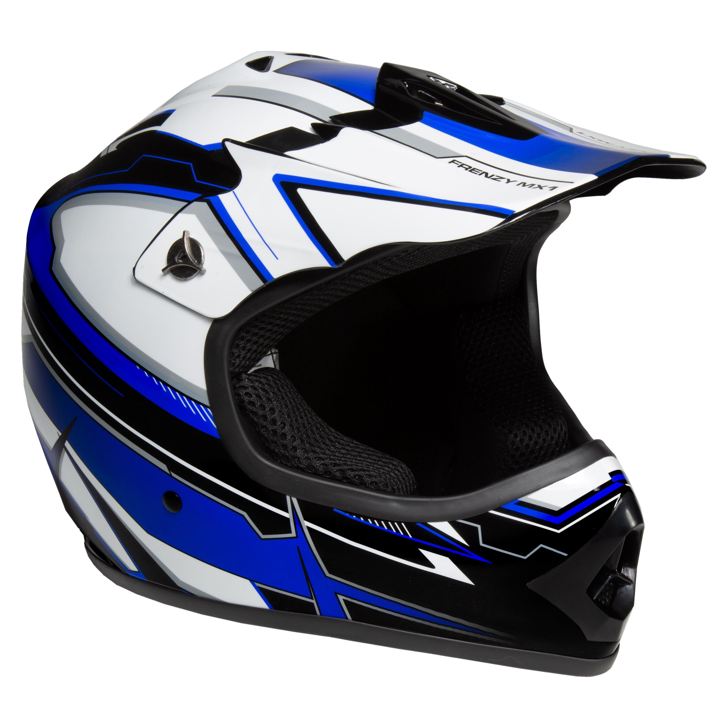 Fuel Helmets Youth Frenzy MX Off-Road ATV Helmet (Blue, Large) 6nekh