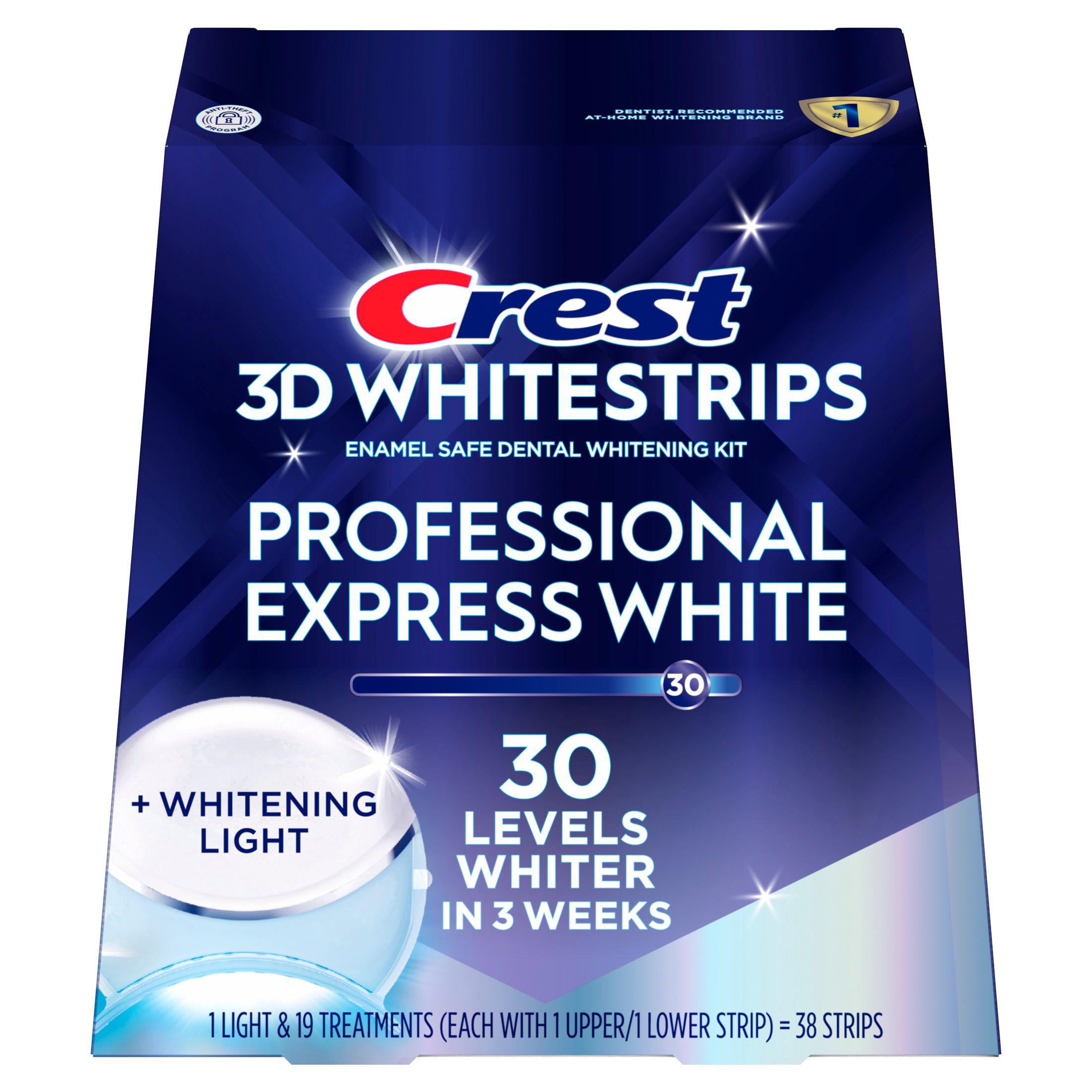 Crest 3DWhitestrips Professional Express Teeth Whitening Kit with Light (19 Treatments) dgjtb