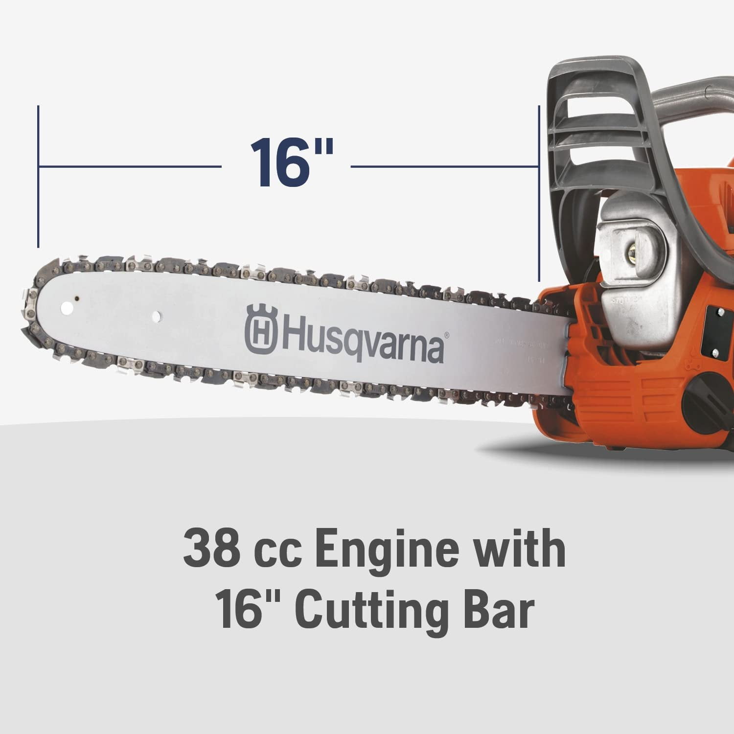 Husqvarna 135 Mark II Gas Chainsaw, Heavy-Duty Wood Cutting Tool (Orange, 16 in) brwdt