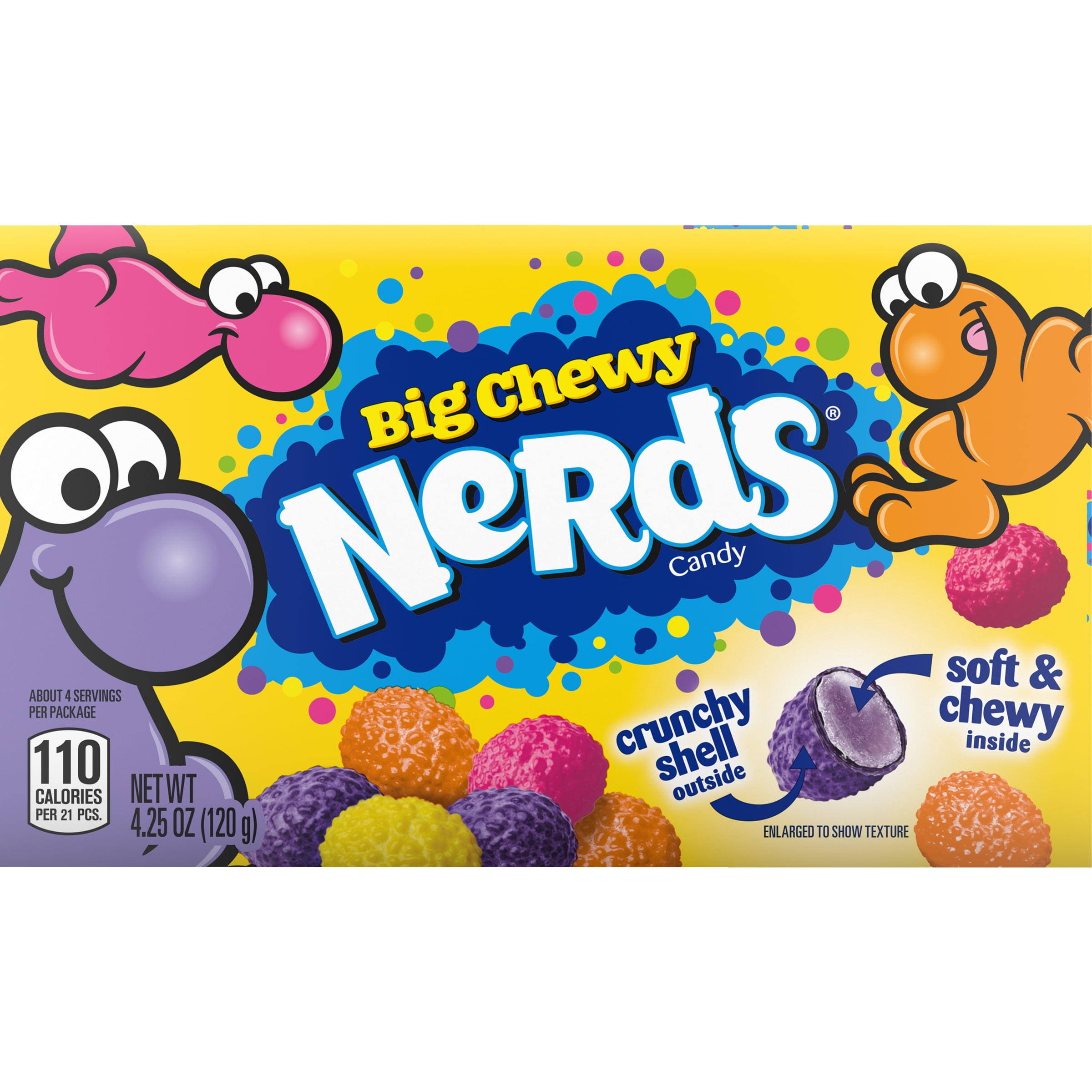 NERDS Big Chewy Candy Sweet and Tangy Assorted Flavors (4.25 oz) xb17w