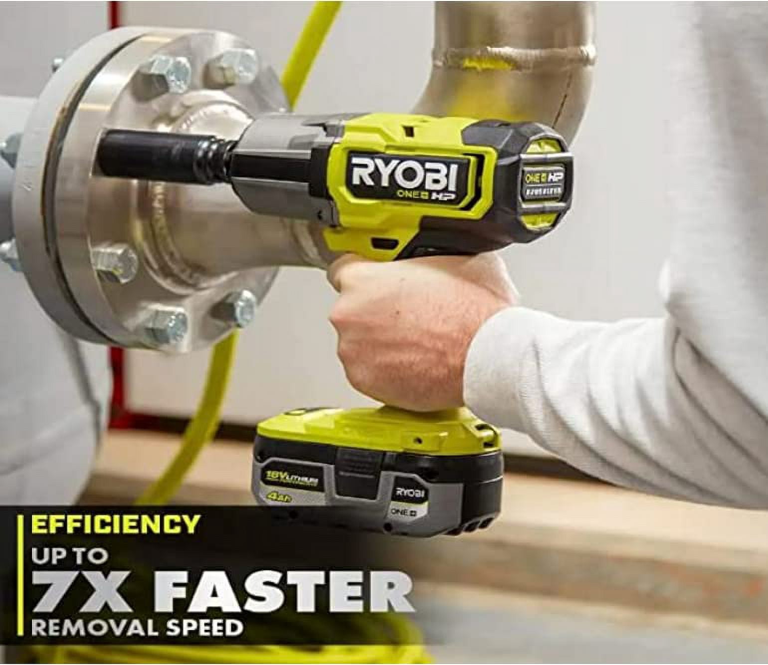 Ryobi ONE+ HP 18V Brushless Cordless 4-Mode High Torque Impact Wrench (Green, 0.5 in) 09weq